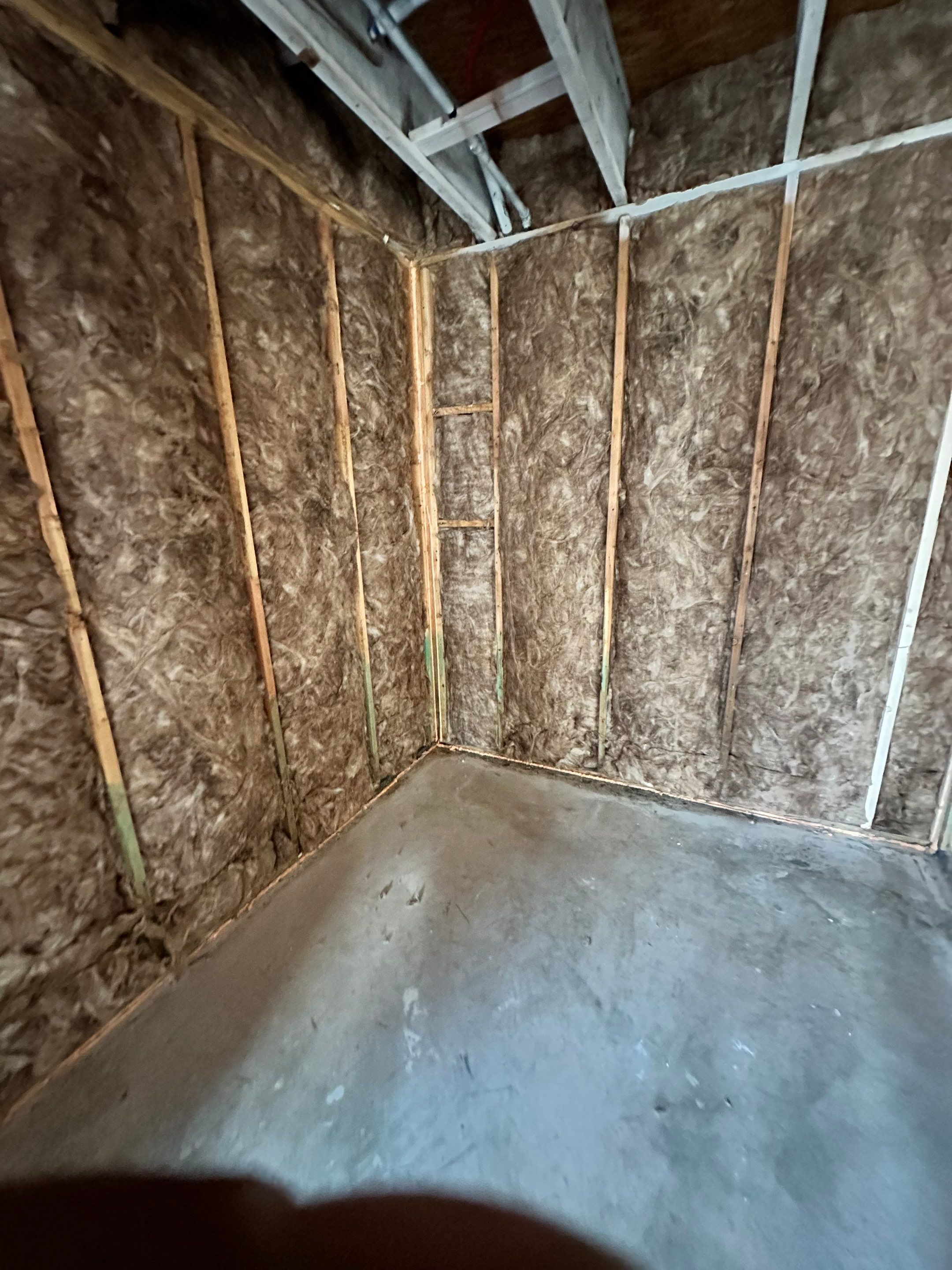 Fiberglass batt install on new construction home in Ft Worth by Apex Insulation Solutions