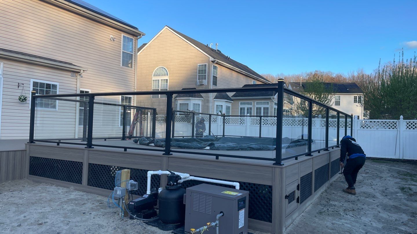new pool deck in Howell by deck guardian