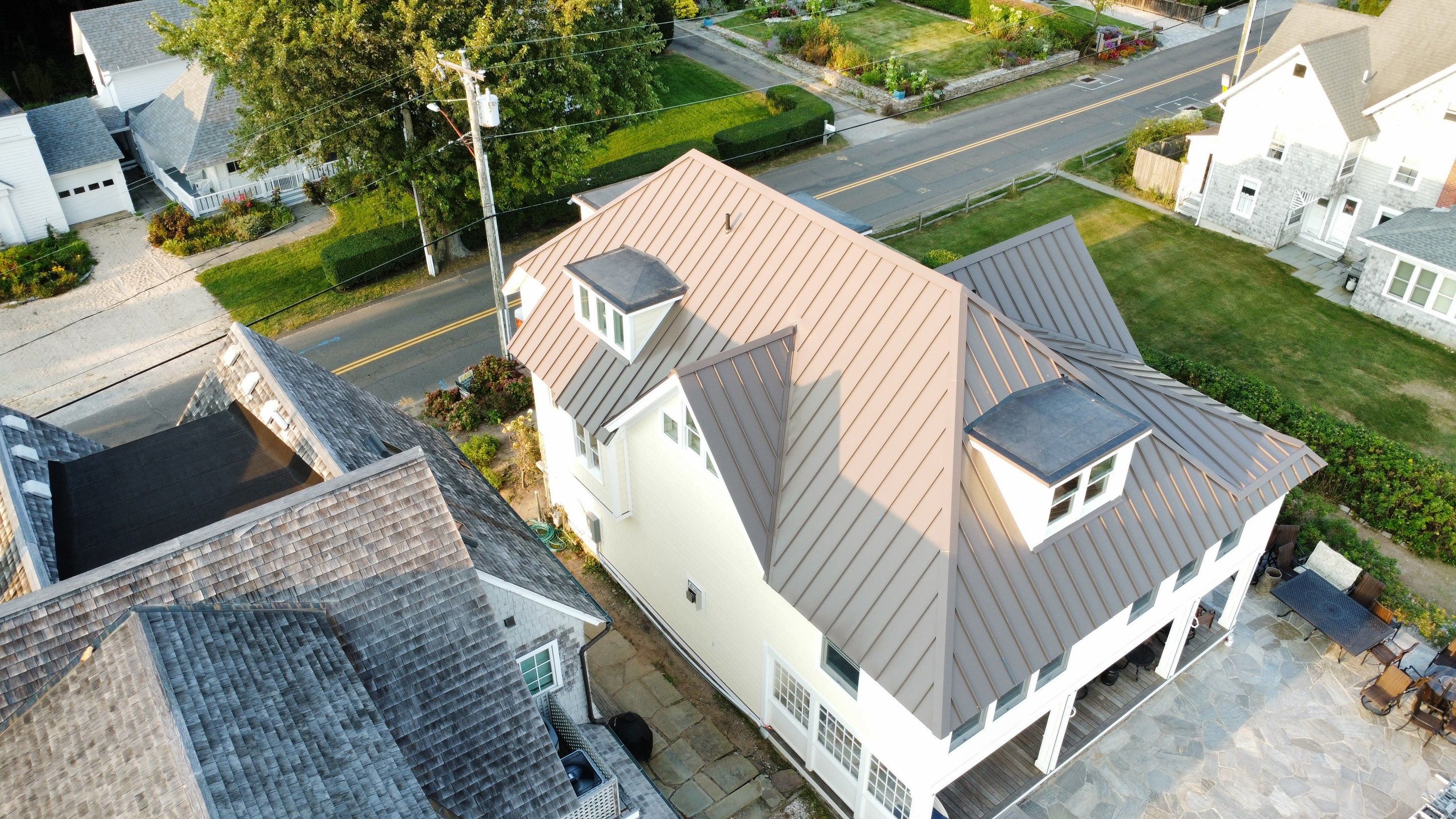 Standing Seam Aluminum Roof Installation by Lecla Home Improvements and Roofing INC