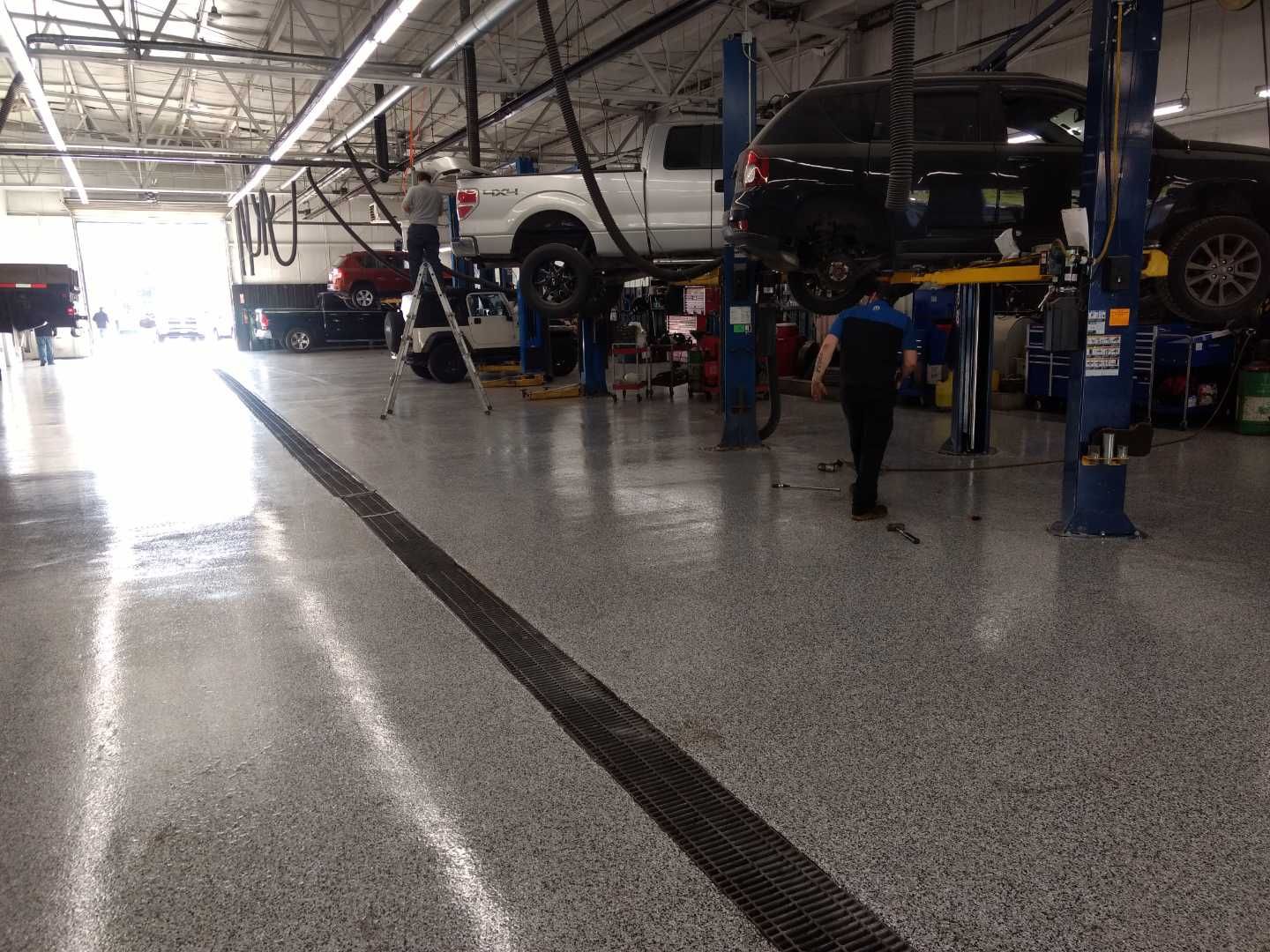Commerical  using Domino by Fantastic Floors by Miller Custom Exteriors 