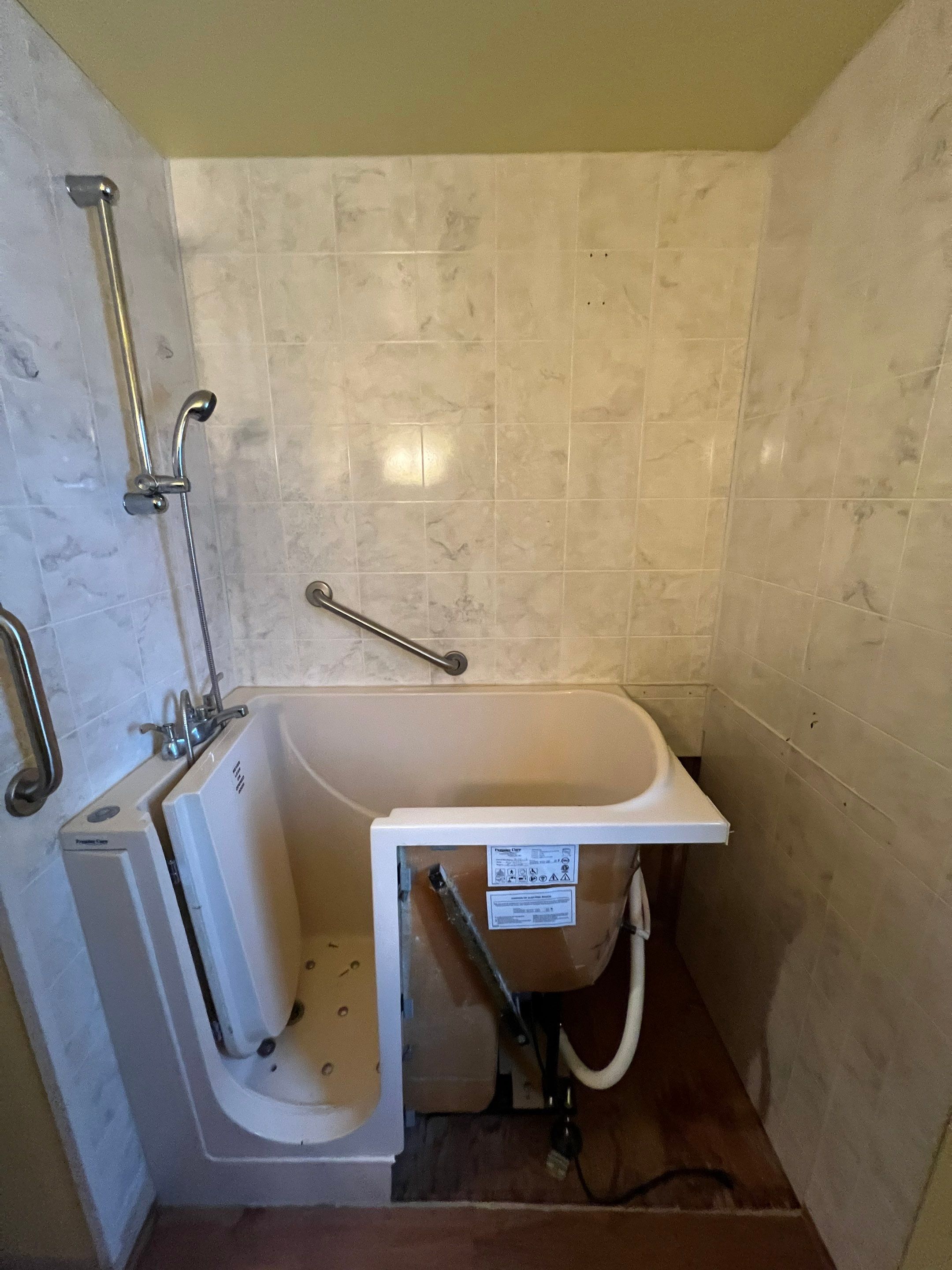 Walk-In Tub to Shower Installation  by Yankee Home Improvement