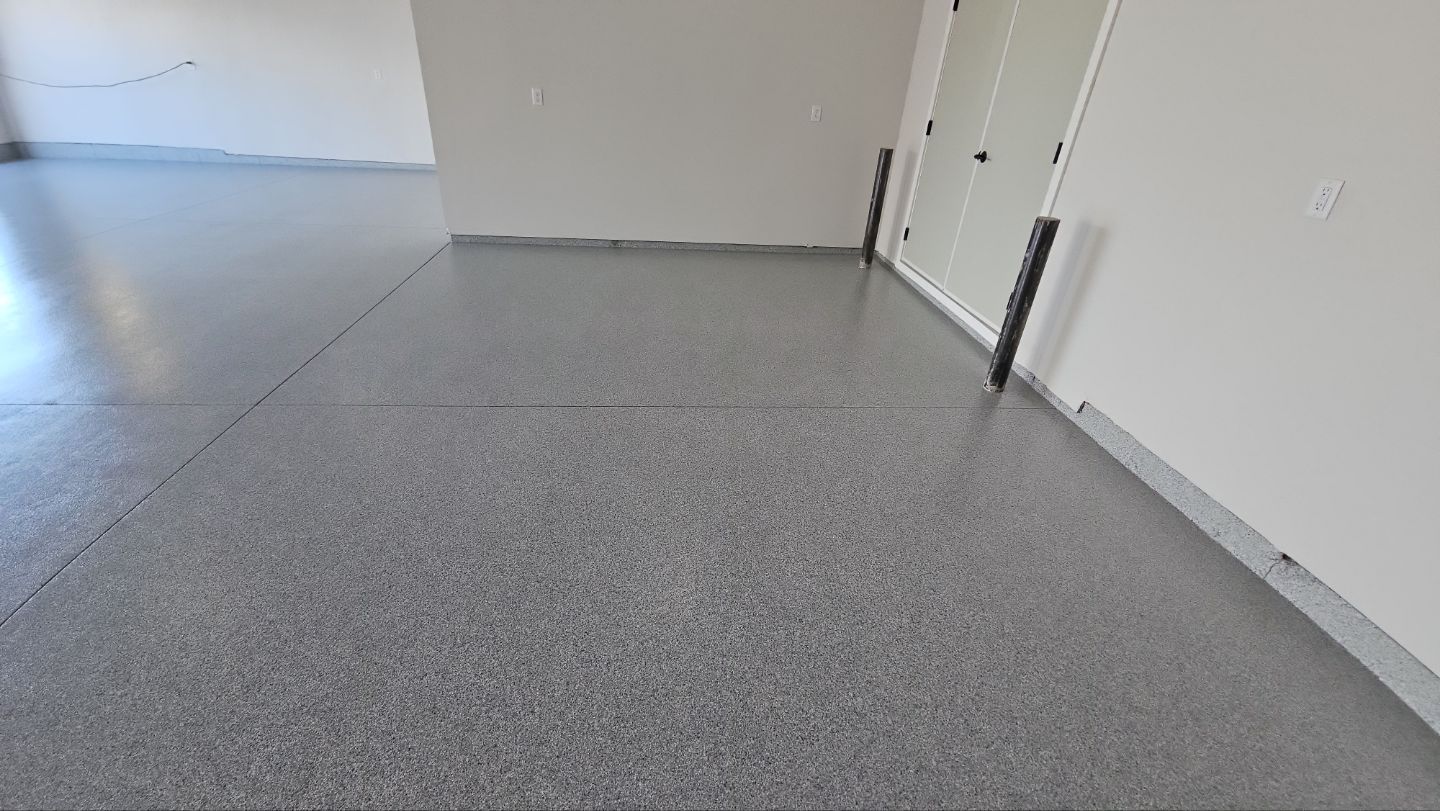 Garage Transformation using 1/8 Tidal Wave by Croc Coatings, LLC
