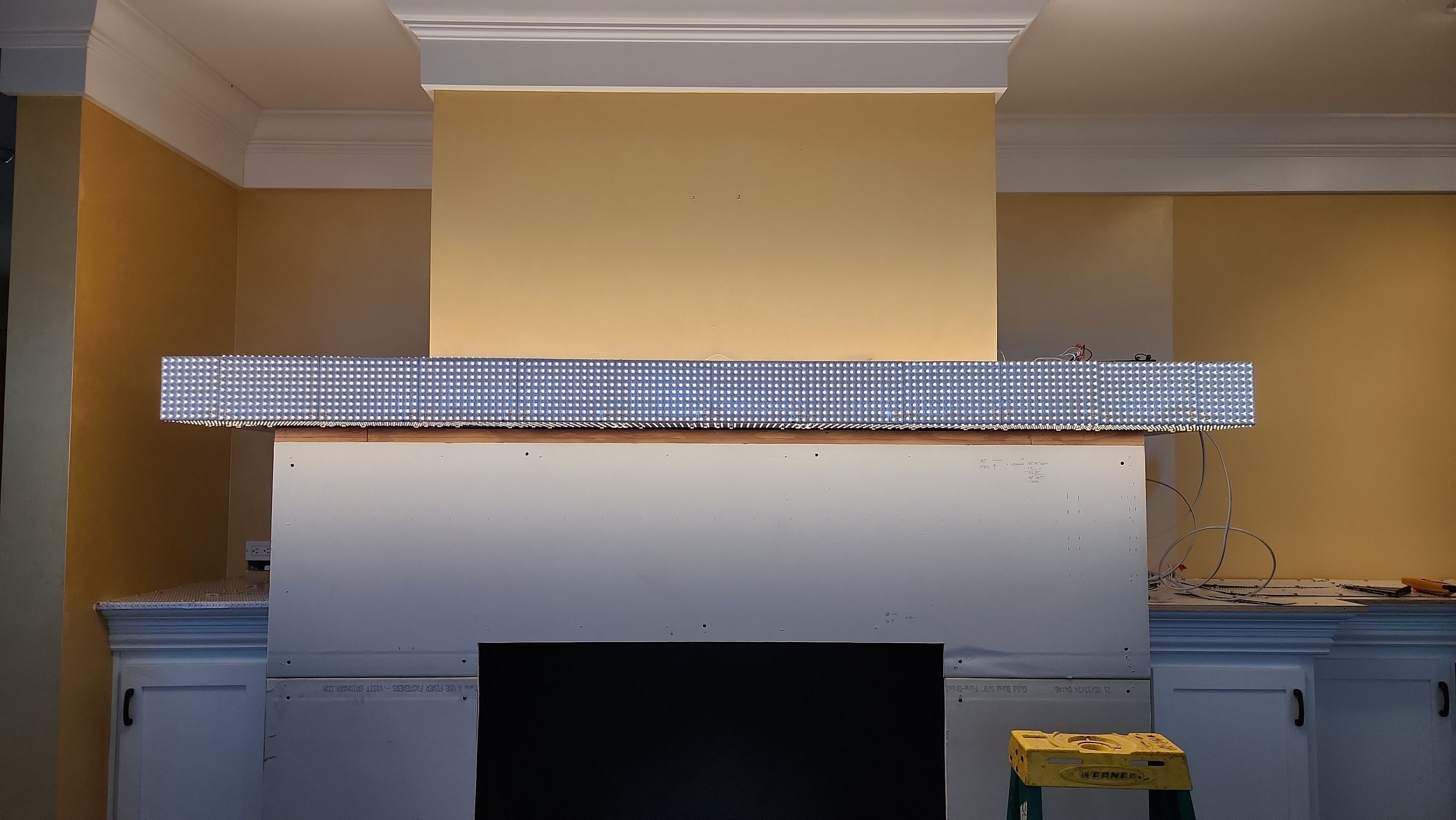 Backlit Stone On A Fireplace by S.Y. Electric Inc.