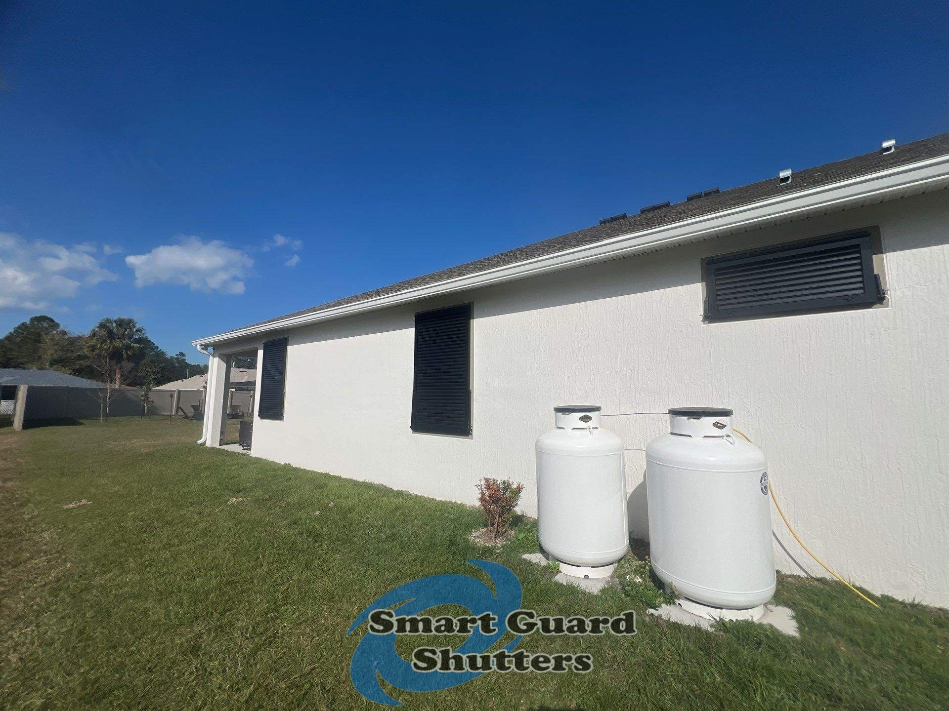 Impact Bahamas in MATTE Jet Black by Smart Guard Shutters