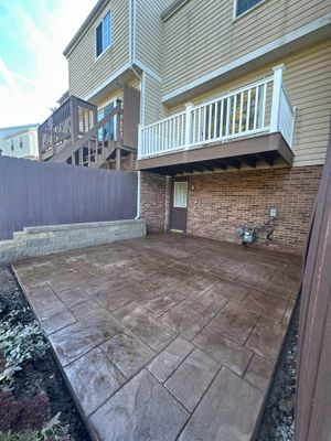 Stamped concrete and redeck 