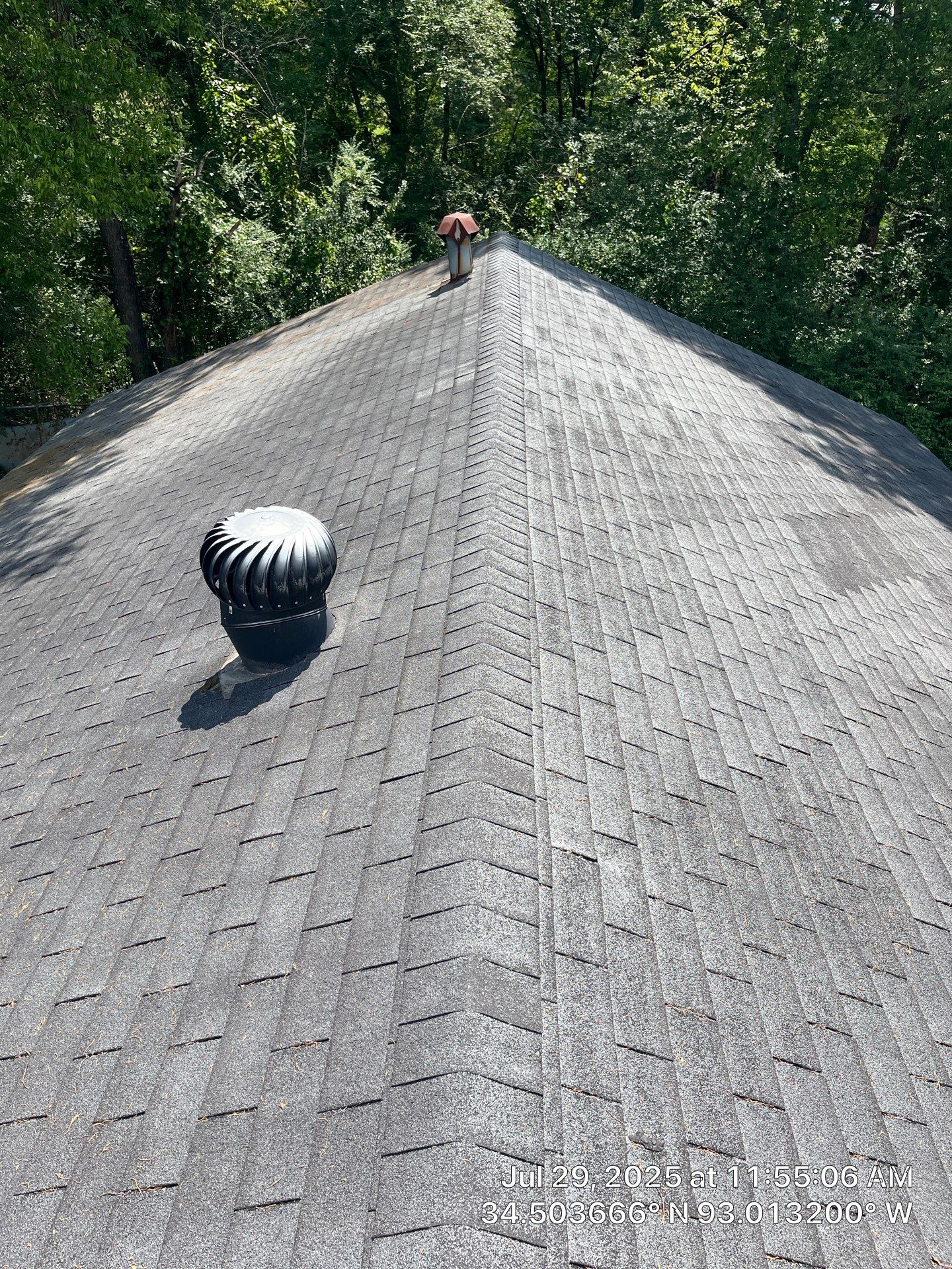 GAF Timberline HDZ Roof Replacement on Brick Home in Hot Springs by Temple Roofing and Exteriors