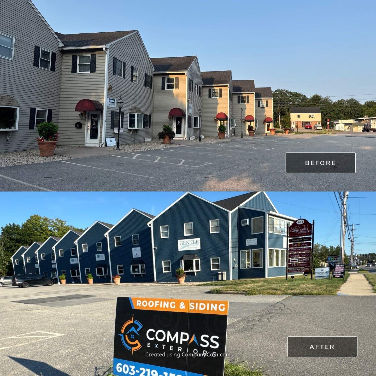 Commercial Siding Replacement on Lafayette Road in Hampton, NH &mdash; CertainTeed Vinyl Siding and Exterior Renovation — additional view by Compass Exteriors