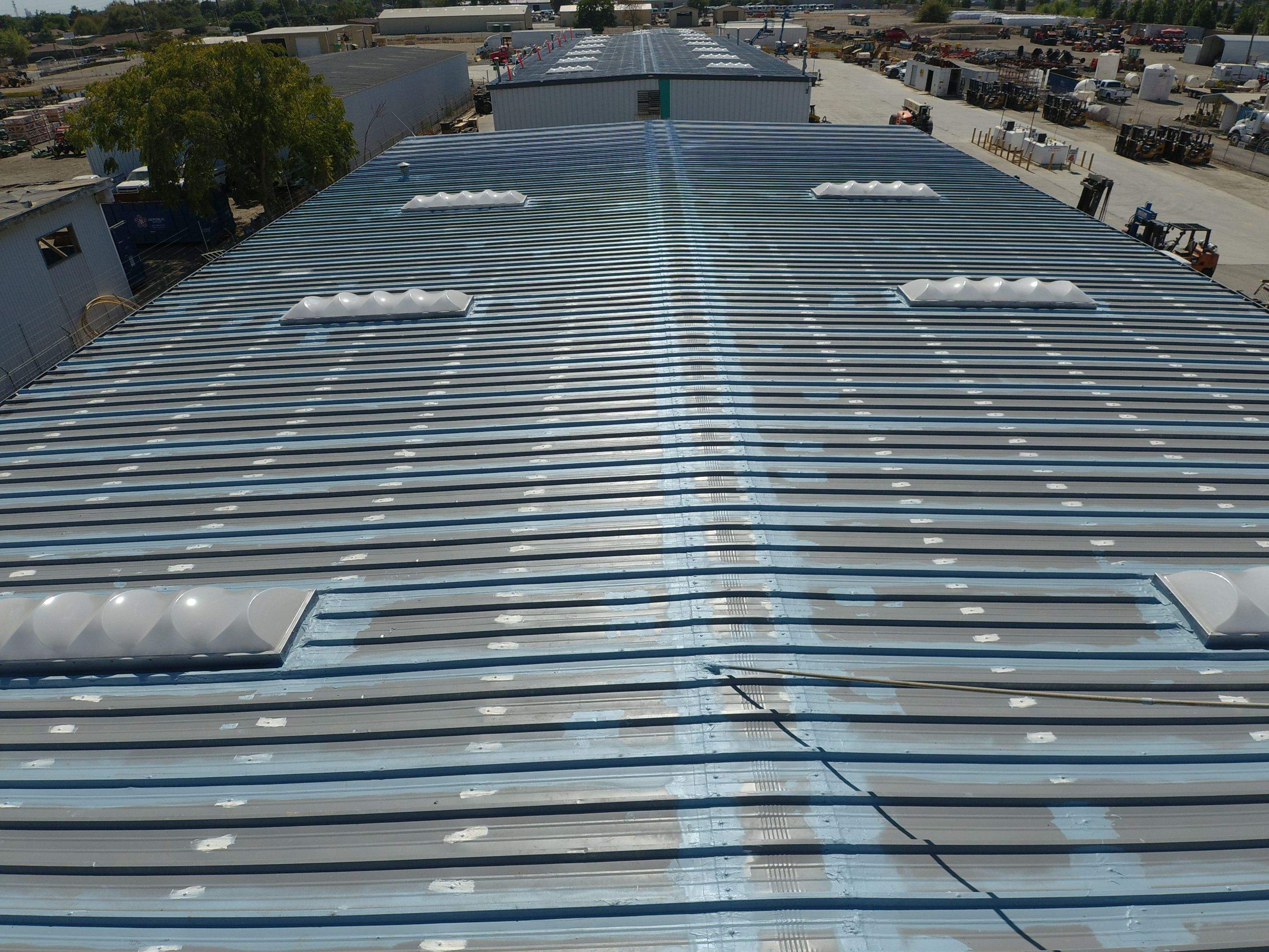 MR Roofing system using Conklin Benchmark/PUMA XL fabric and coating by Straight Edge Roofing Inc