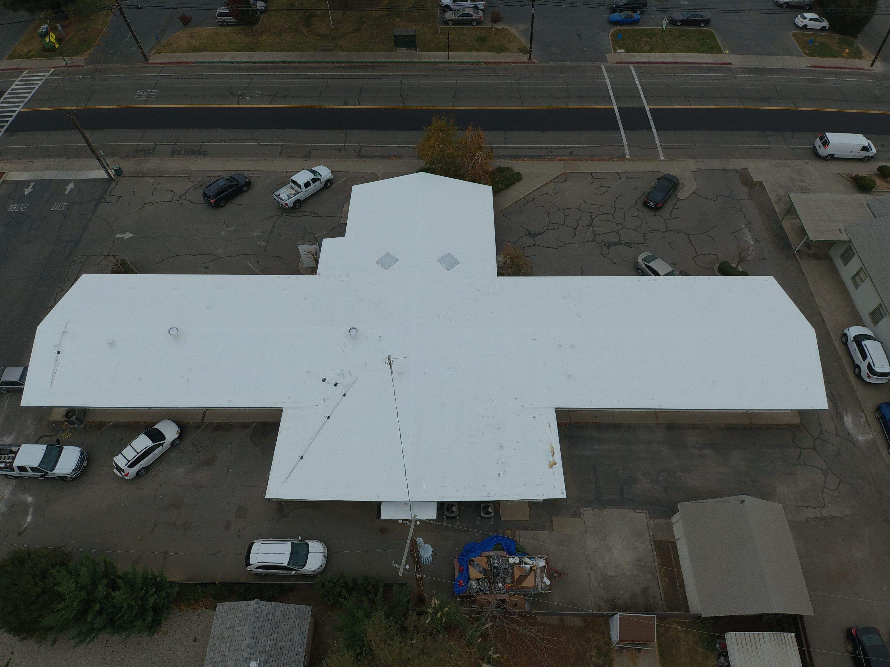 Spray foam and coatings using Conklin Benchmark/PUMA XL coatings and spray foam by Straight Edge Roofing Inc