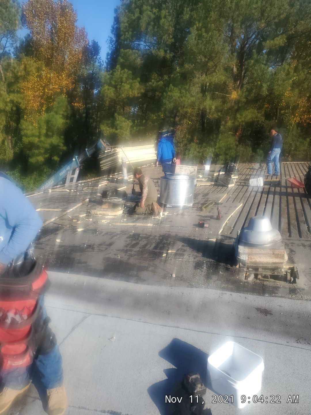 Commercial Roofing Installation using 50 mil PVC by Hostetler Roofing
