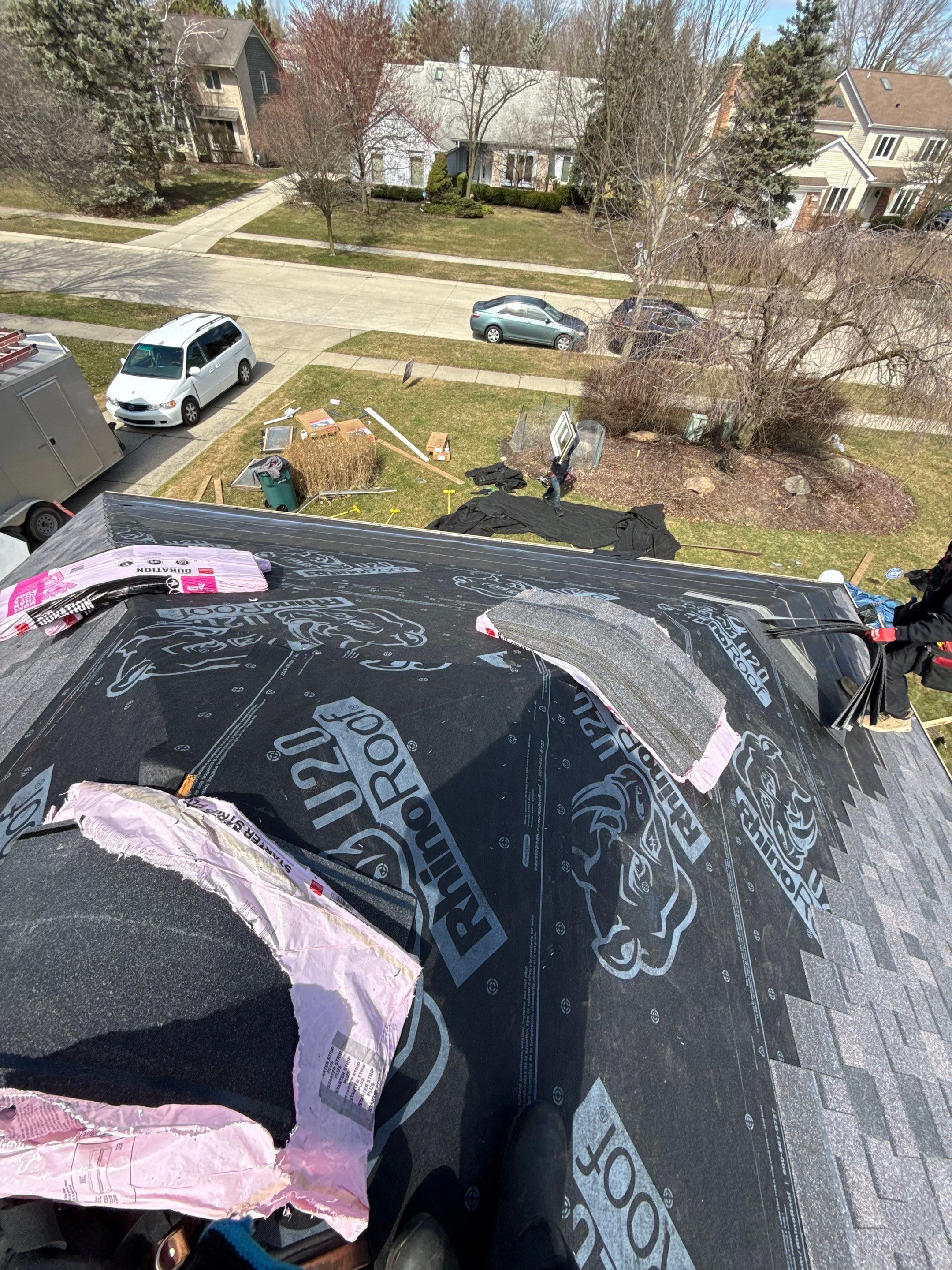 Roof Replacement using Owens Corning Midnight Plum by 180 Contractors