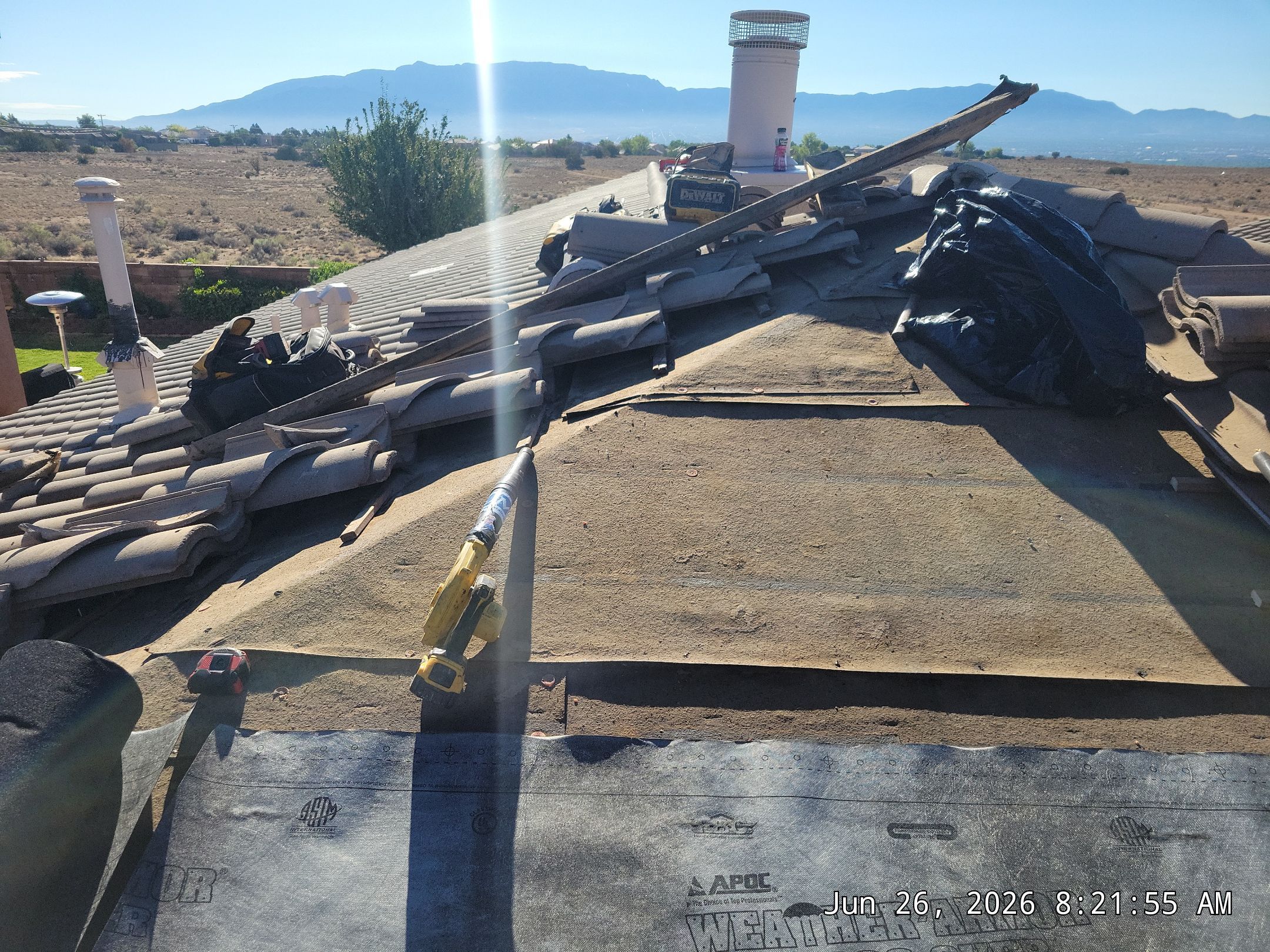 Comprehensive Concrete Tile Roof Underlayment replacement and Vent Sealing in Albuquerque by Doyle Roof Masters Inc
