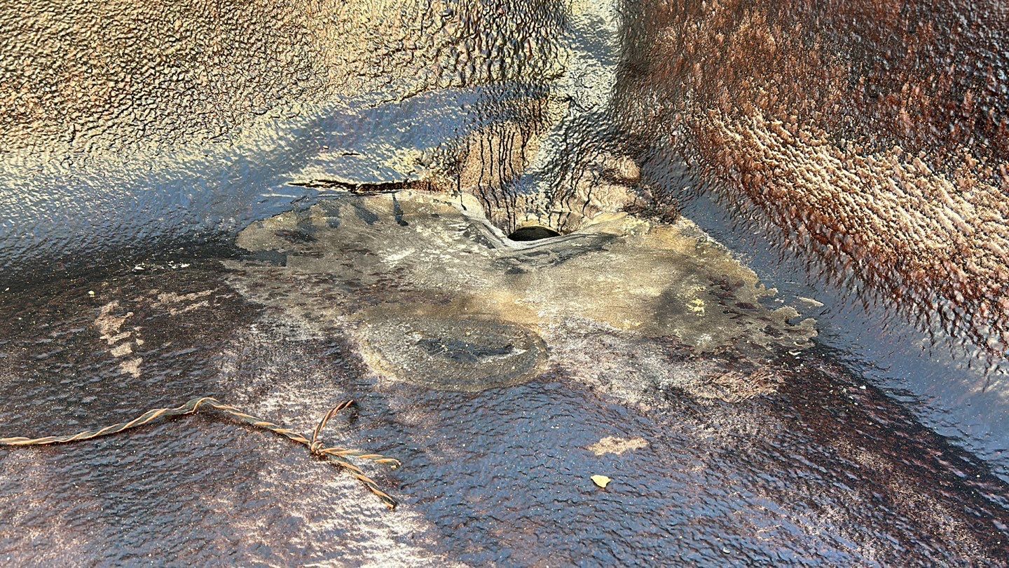 Foam Refurbish using Conklin Benchmark/PUMA XL coatings and spray foam; Also metal roofing around parapet wall by Straight Edge Roofing Inc