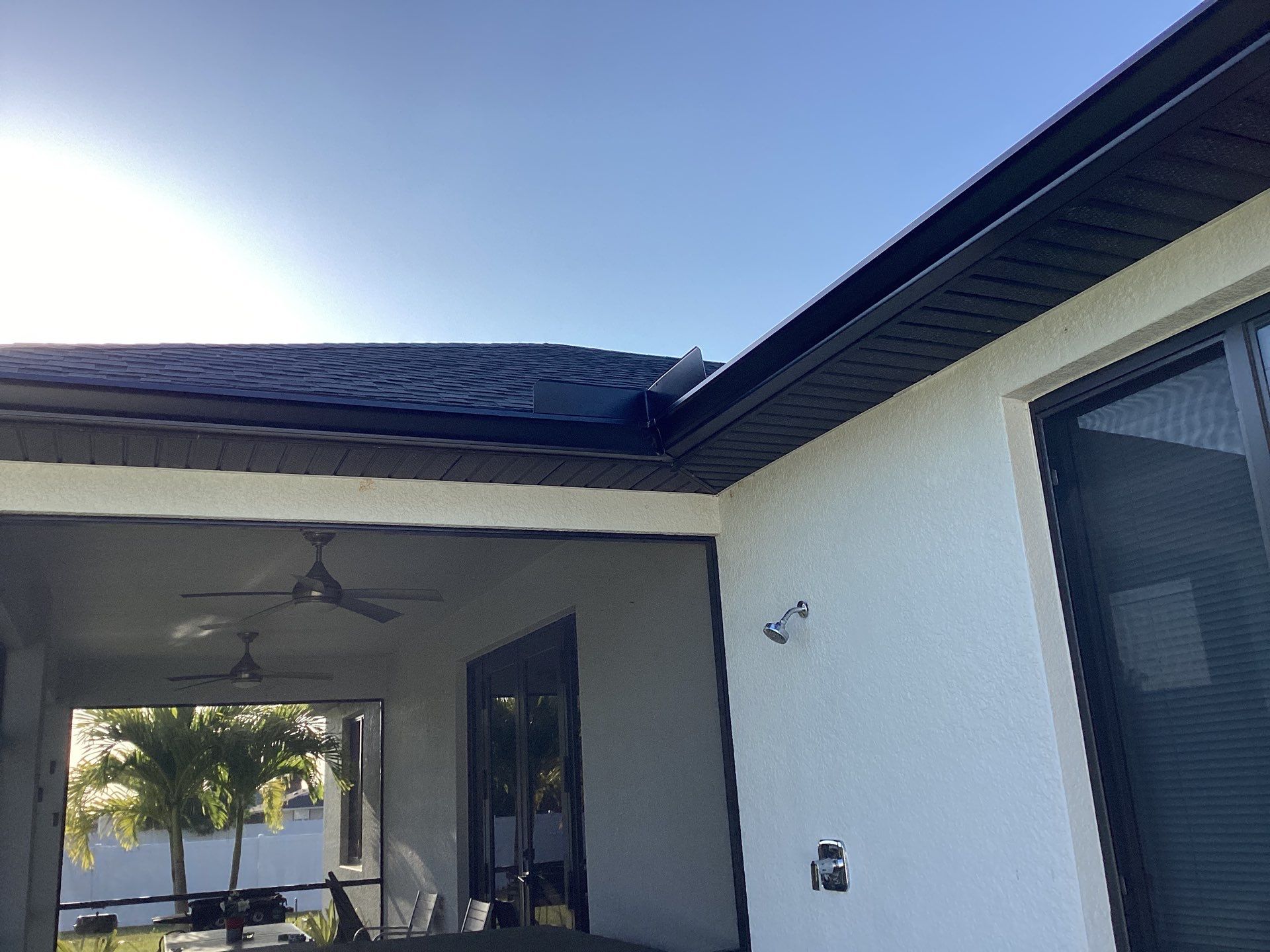 Black Seamless Gutters using 6 Inch Seamless Gutters in Cape Coral FL by Gutter Professors