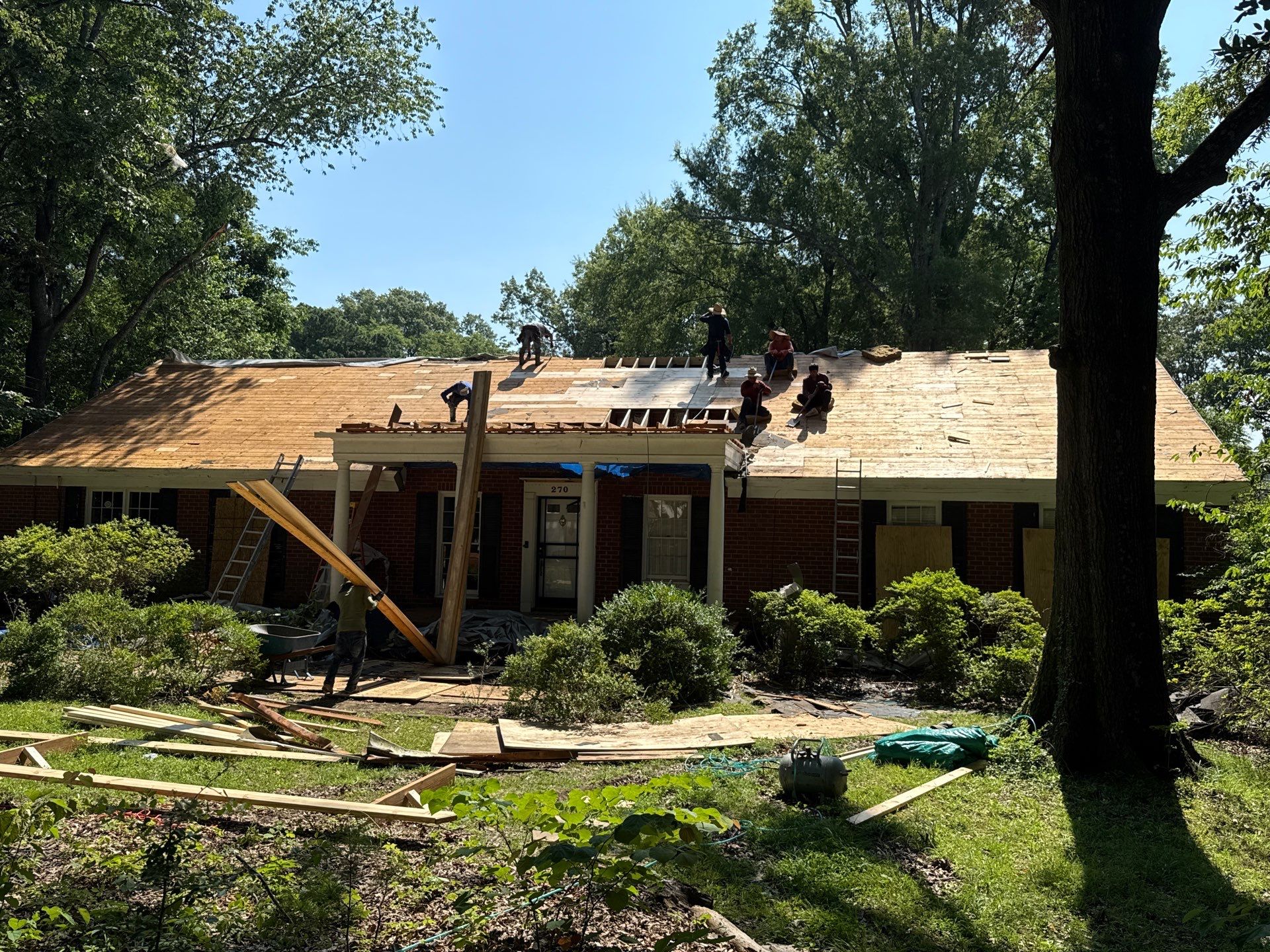 Structural Restoration and Asphalt Shingle Roof Replacement with Interior Repairs in East Memphis by Revival Roofing Services