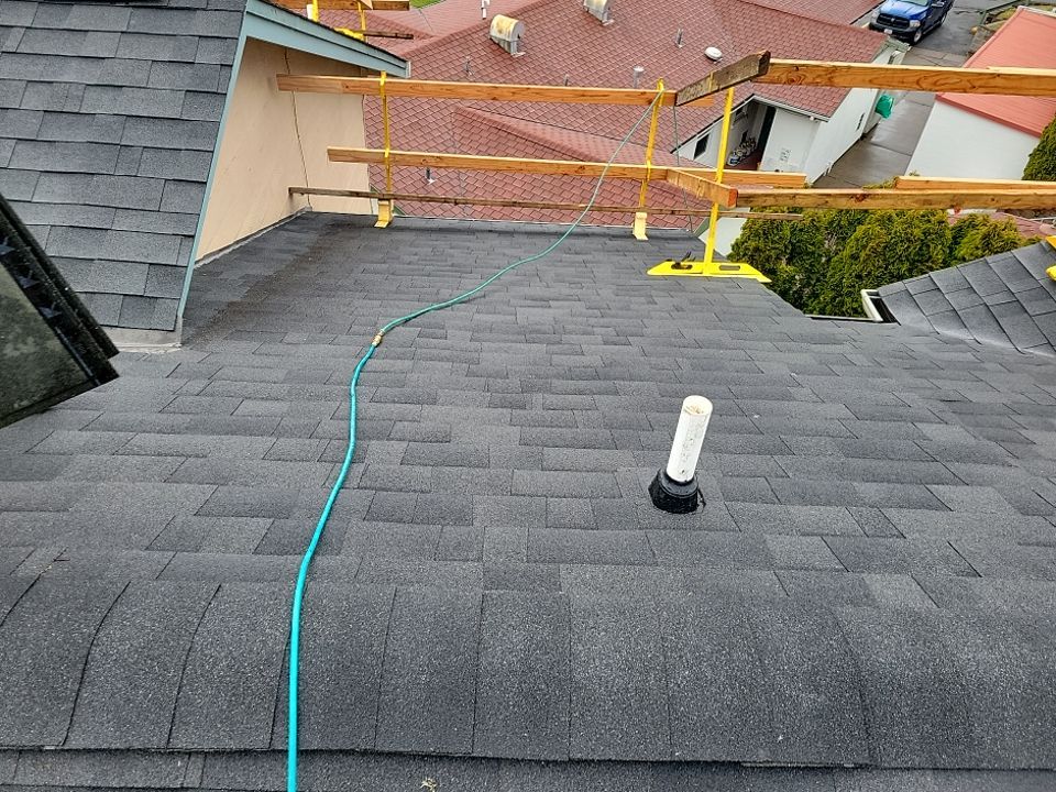 Residential Roofing Installation using Malarkey Highlander with Vented Ridge by Orezona Building & Roofing Company, Inc.