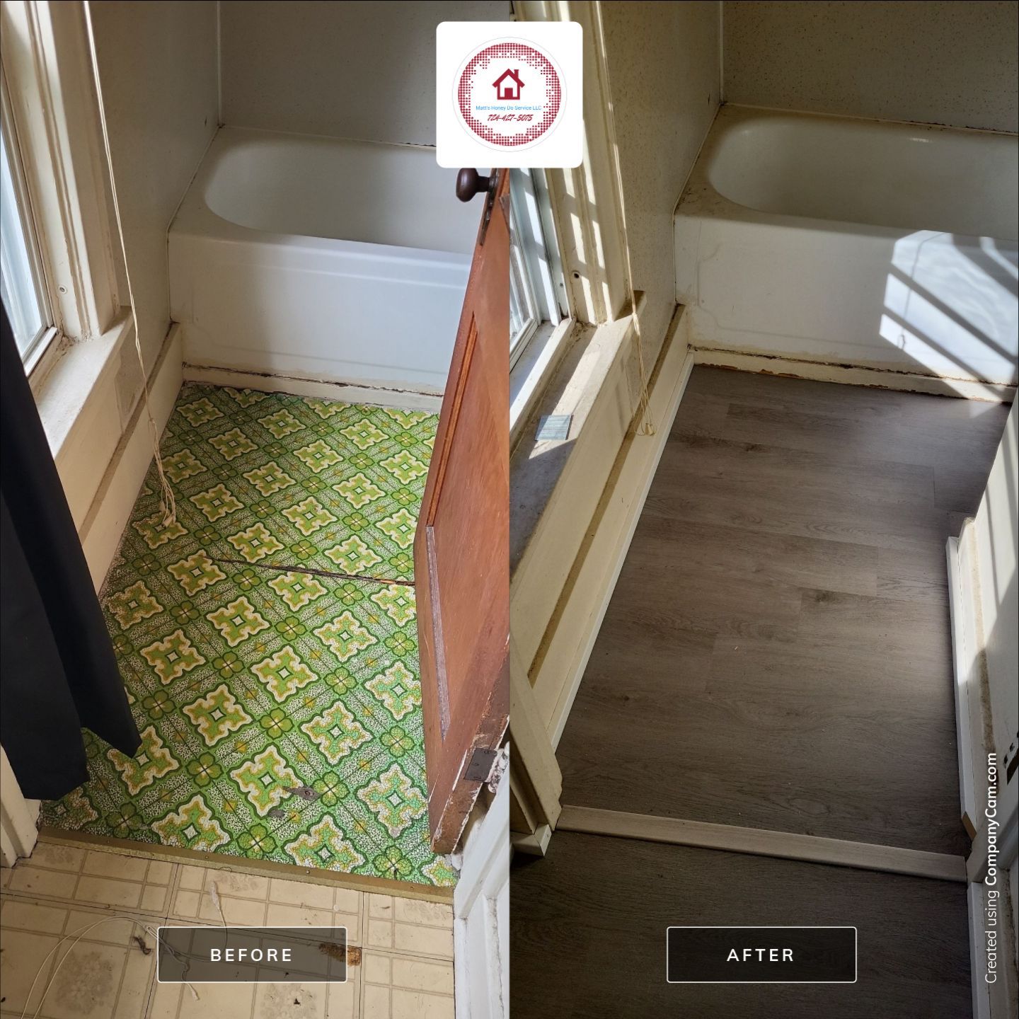 Flooring Installation using lvp by Matt's Honey Do Service