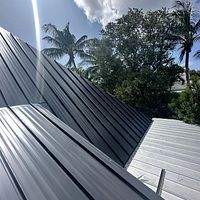 24ga 1.5" Mechanical Seam Matte Black  by Total Roofing System The Metal Roof Experts