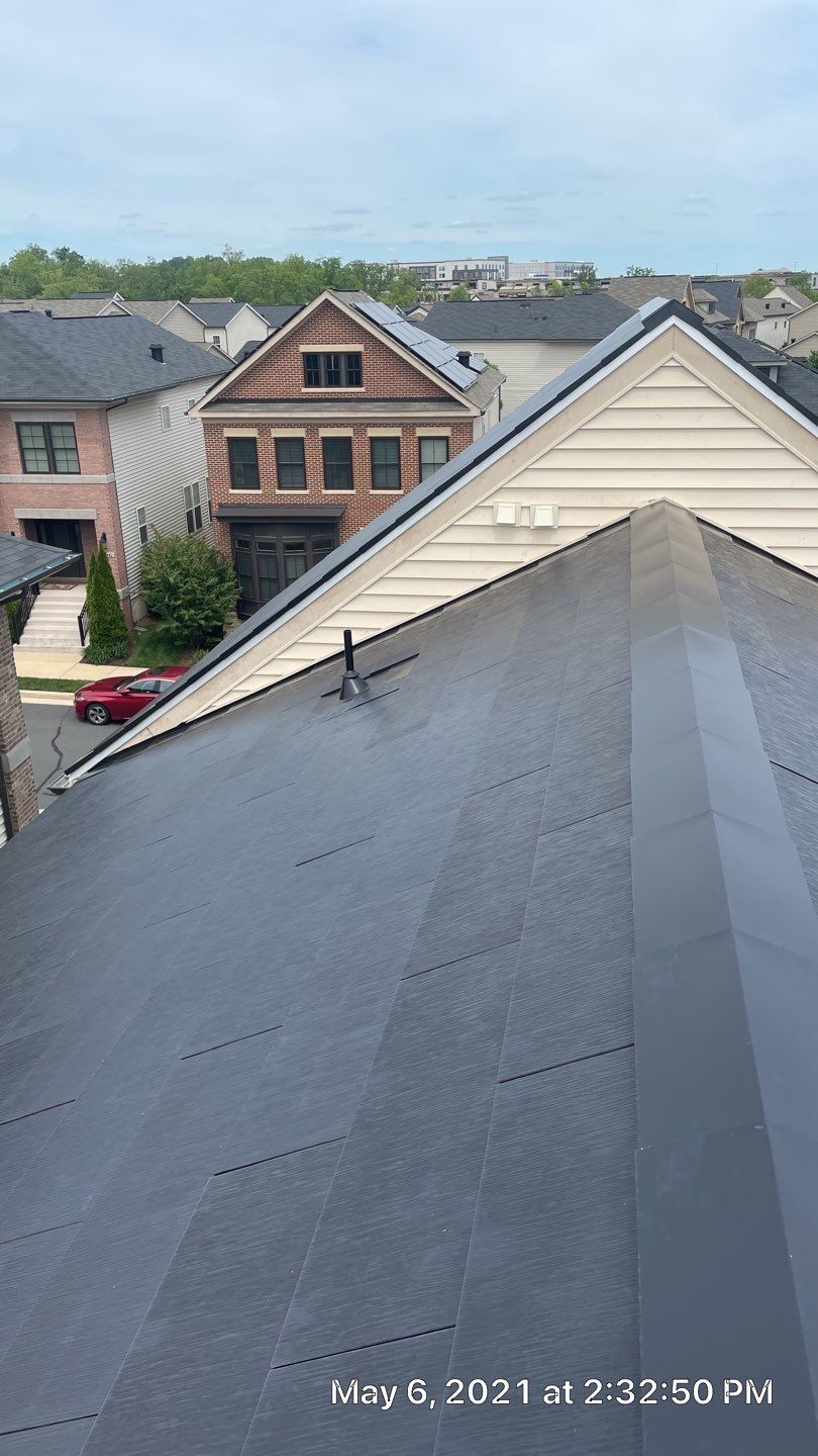 Tesla Solar Roof using Tesla Solar Roof V3 tiles by American Home Contractors