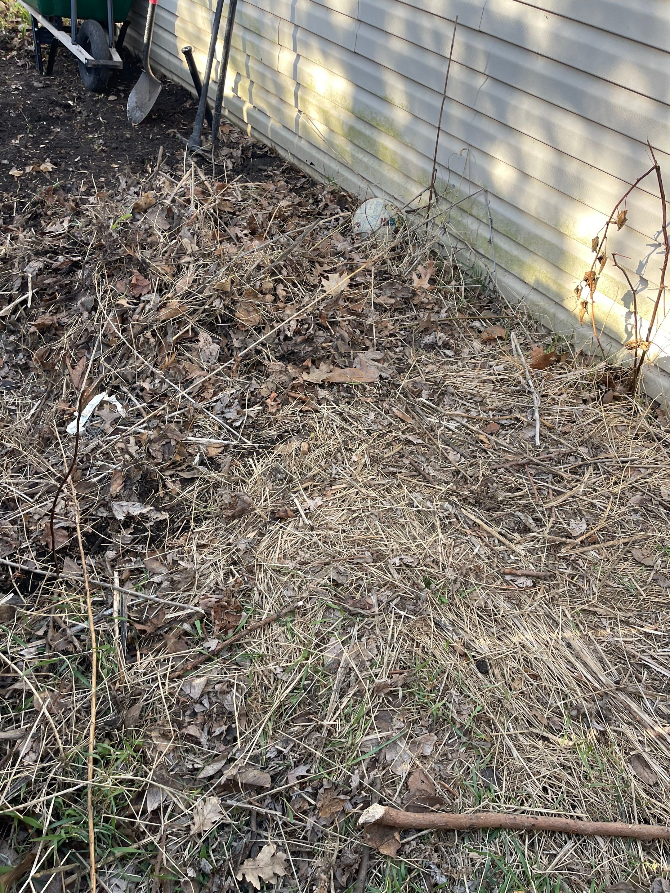Rock Installation behind garage  by A&N 