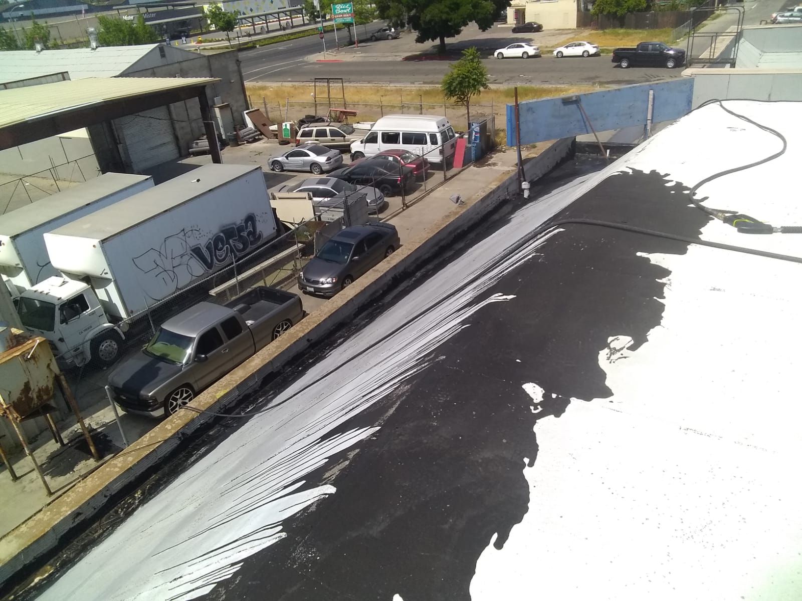 Spray foam and coatings using Conklin Benchmark/PUMA XL coatings and spray foam by Straight Edge Roofing Inc