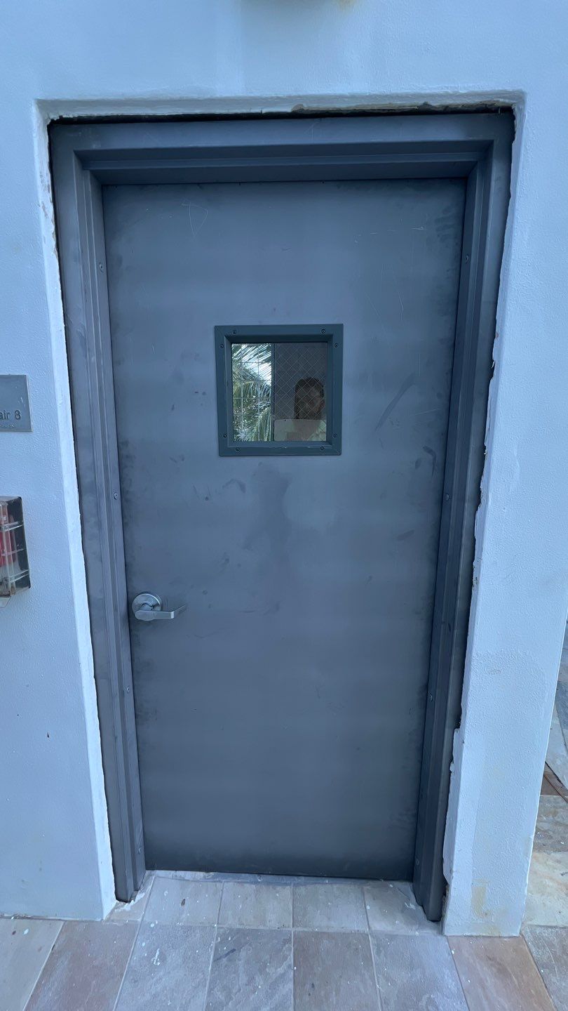 Commercial Stairwell Door Replacement & Hollow Metal Door Retrofit – Pompano Beach High-Rise by The Door Doctor of South Florida, Inc.