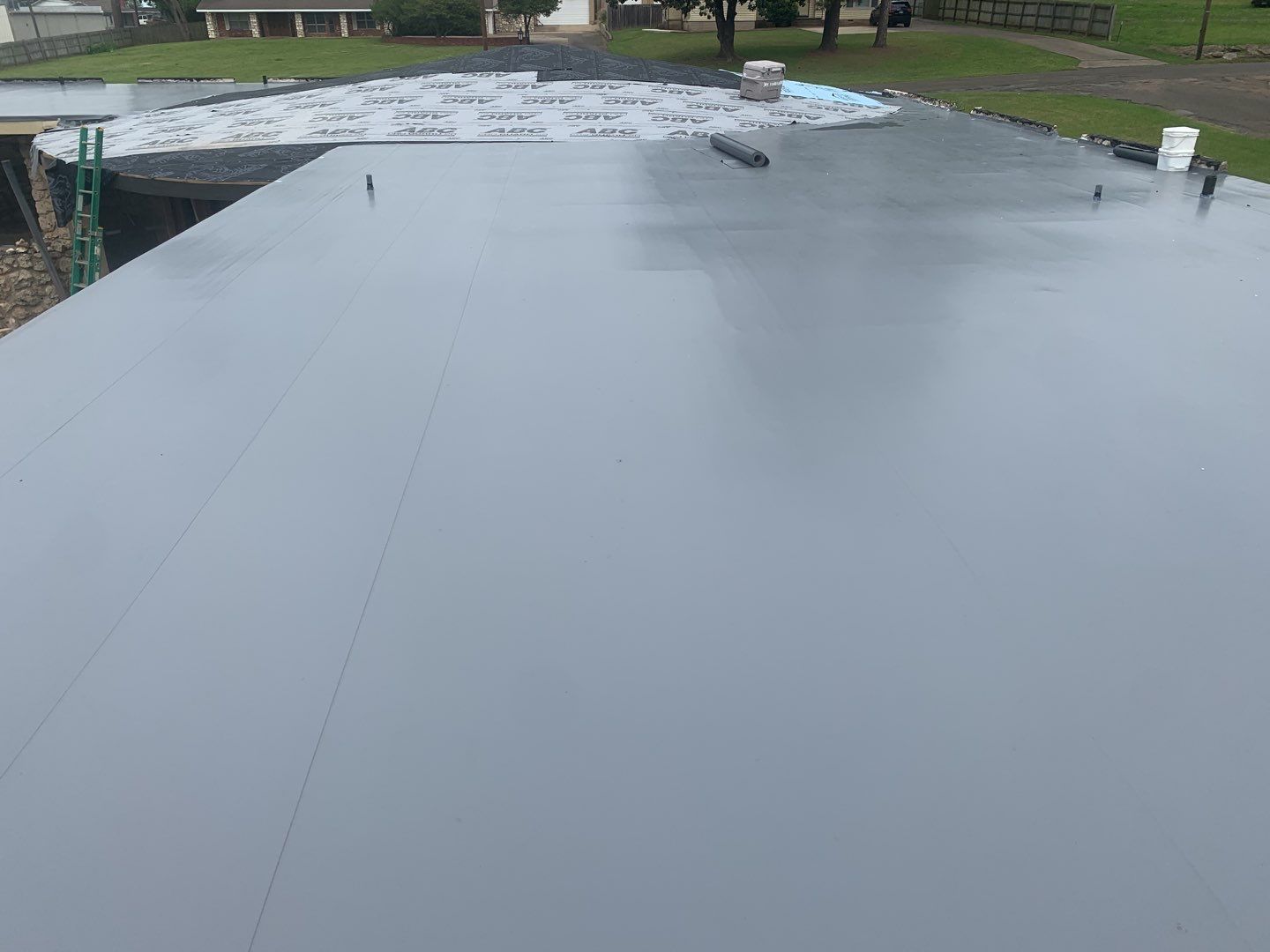 Commercial Roofing Installation using 50 mil PVC by Hostetler Roofing