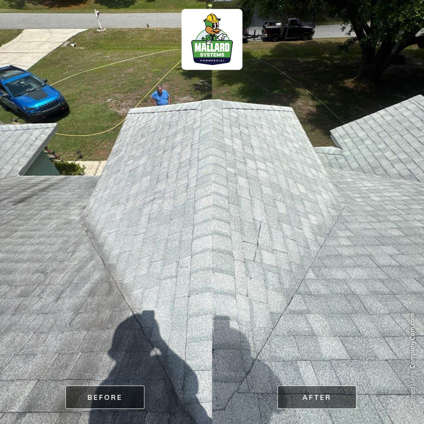 Shingle Roof Cleaning by Mallard Systems