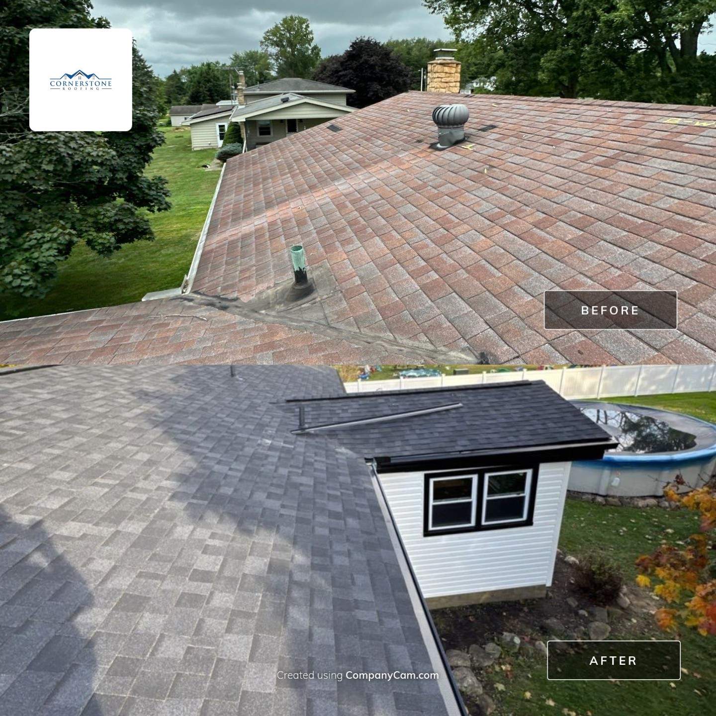 Night & Day: The Ultimate Black & White Exterior Makeover! by Cornerstone Roofing And Siding