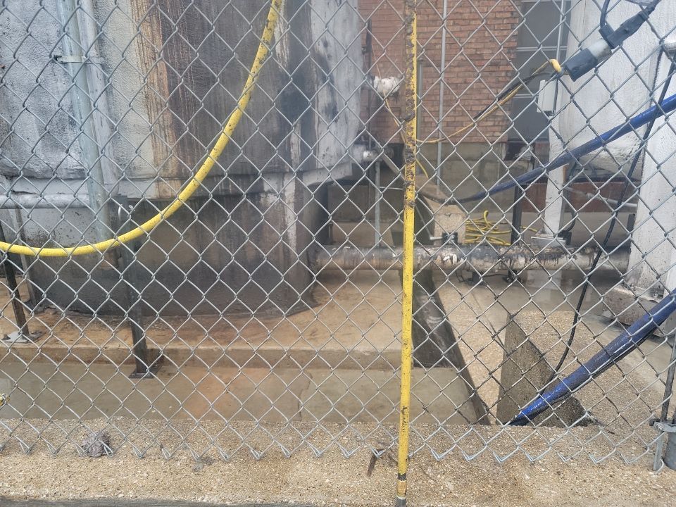 commercial pressure washing using Hot water by Northern Power Washing LLC.