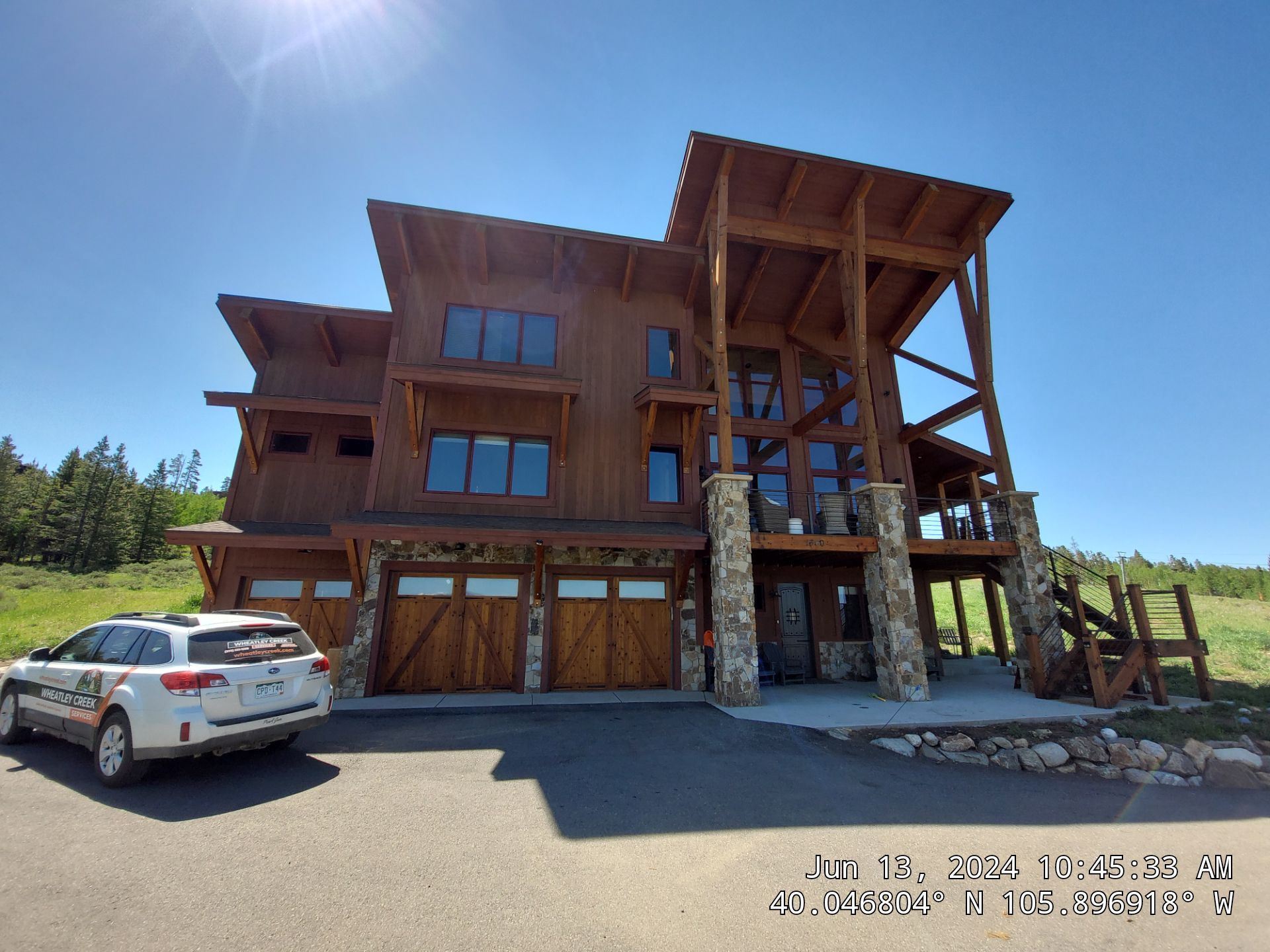 Exterior Painting Using Stain by Wheatley Creek Services