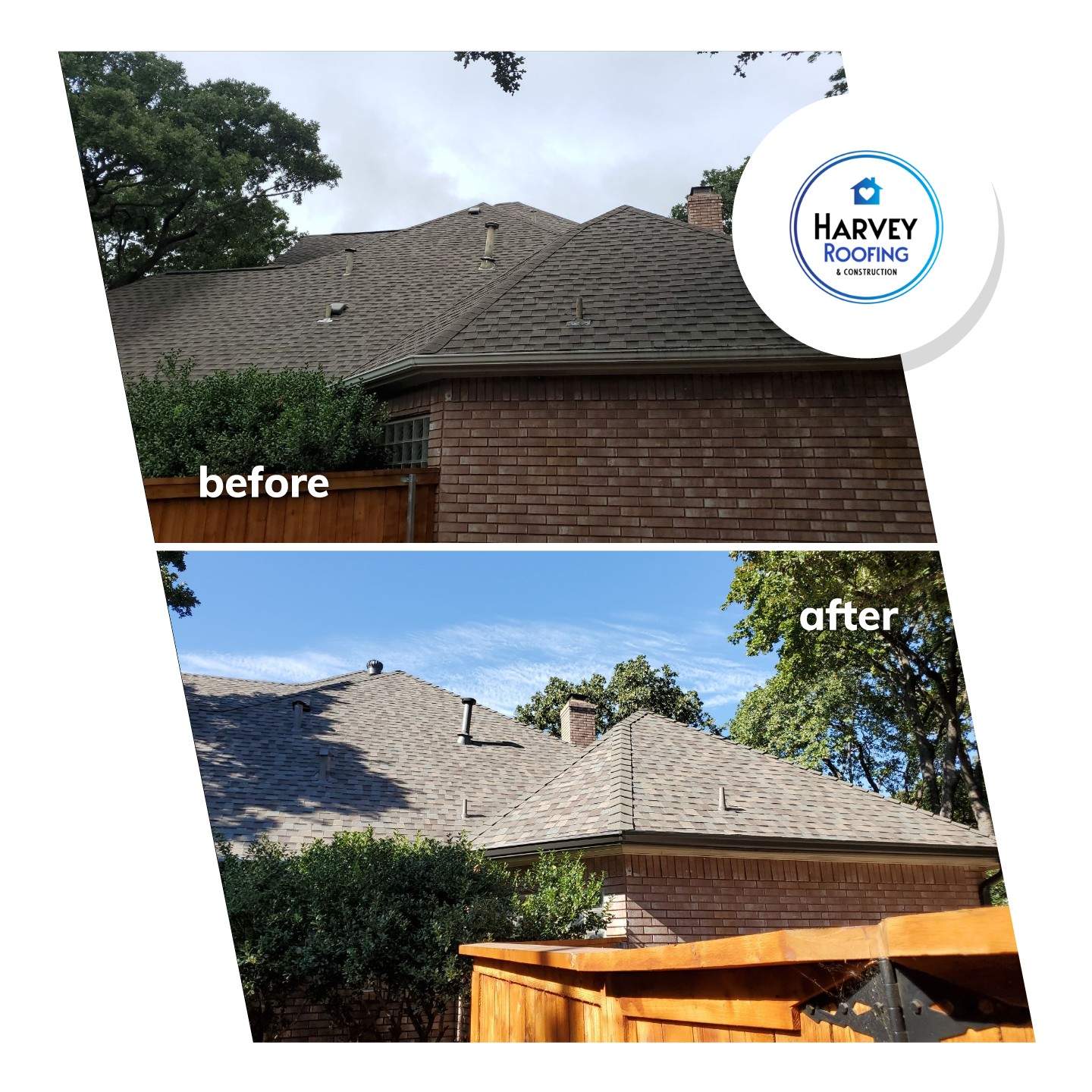 Residential Roofing Installation using ATLAS StormMaster Shake by Harvey Roofing & Construction