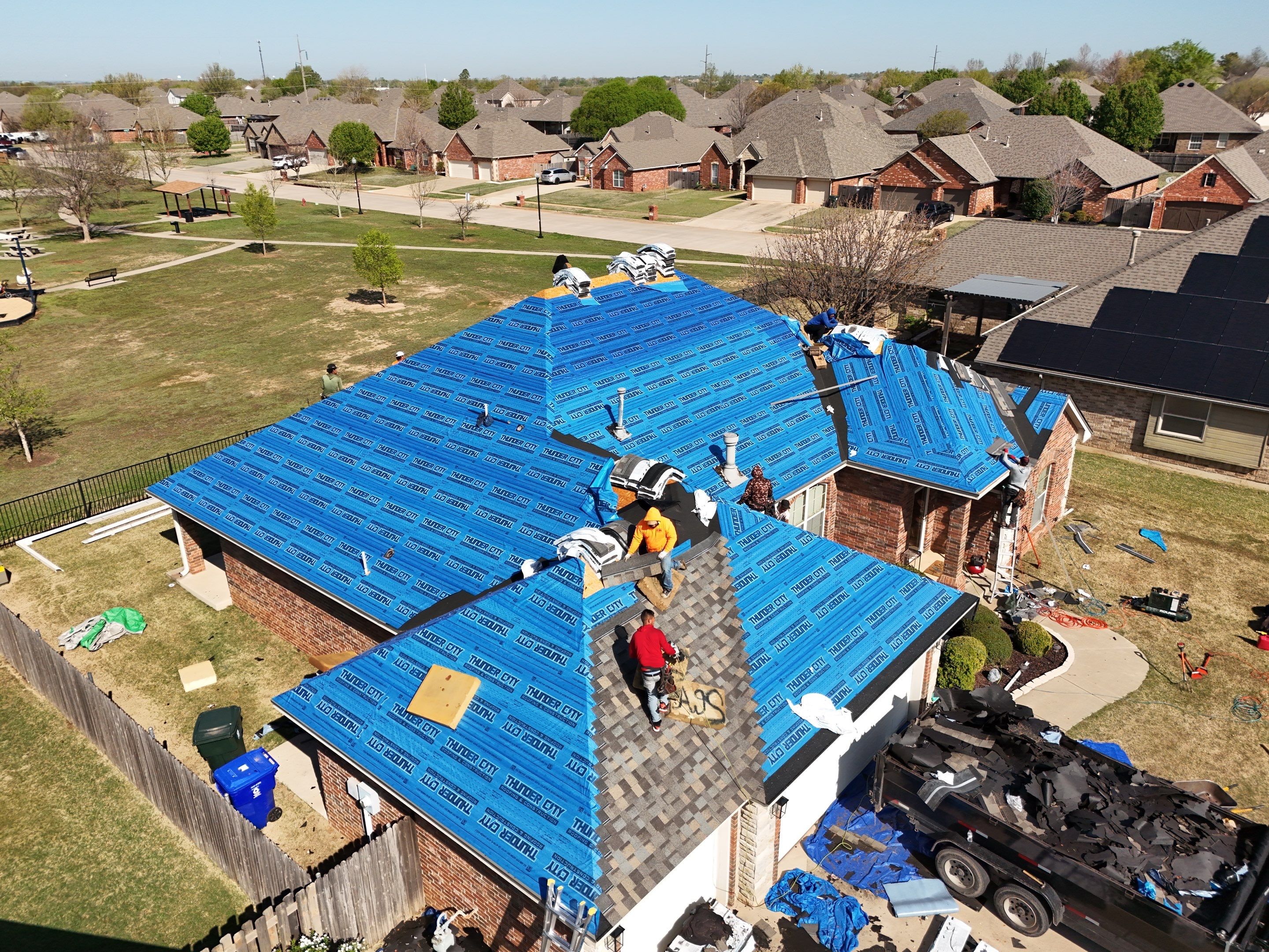 Residential Roofing Installation using iko dynasty cornerstone wwd by Thunder City Roofing