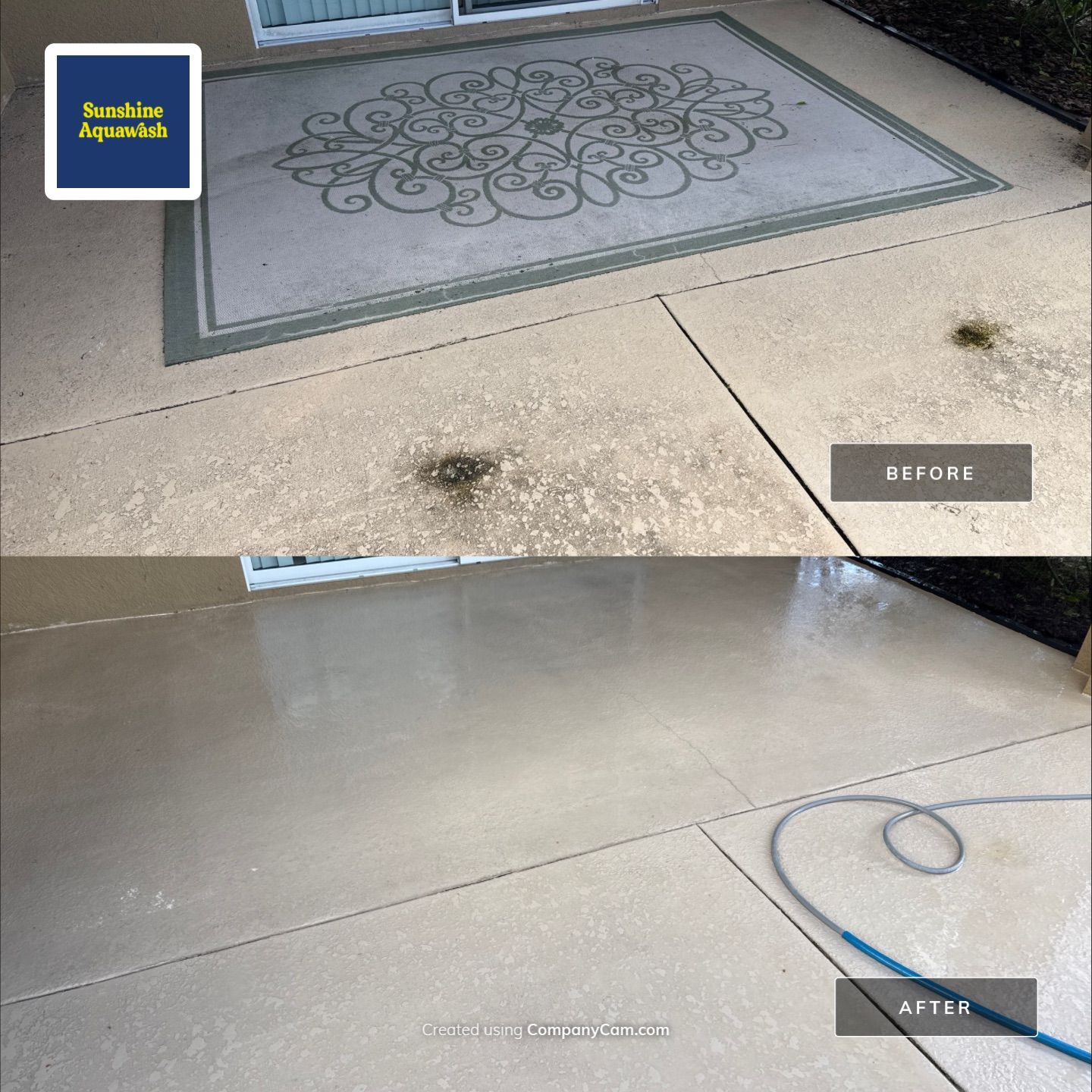 Driveway, Sidewalk & Lanai Cleaning Transformation | Forest Creek Parrish, FL by Sunshine AquaWash