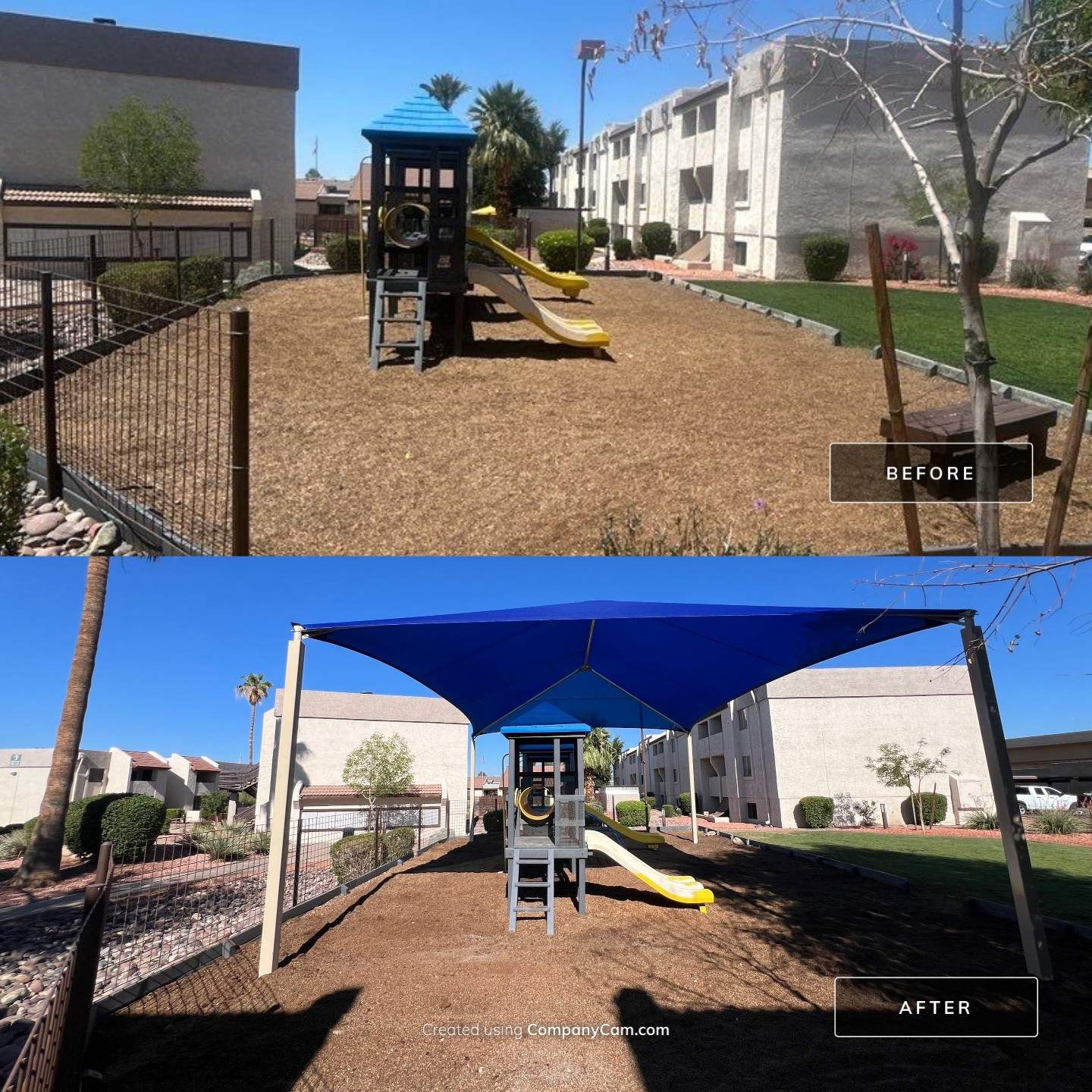 Playground Sun Shade Install by Unified Building Solutions