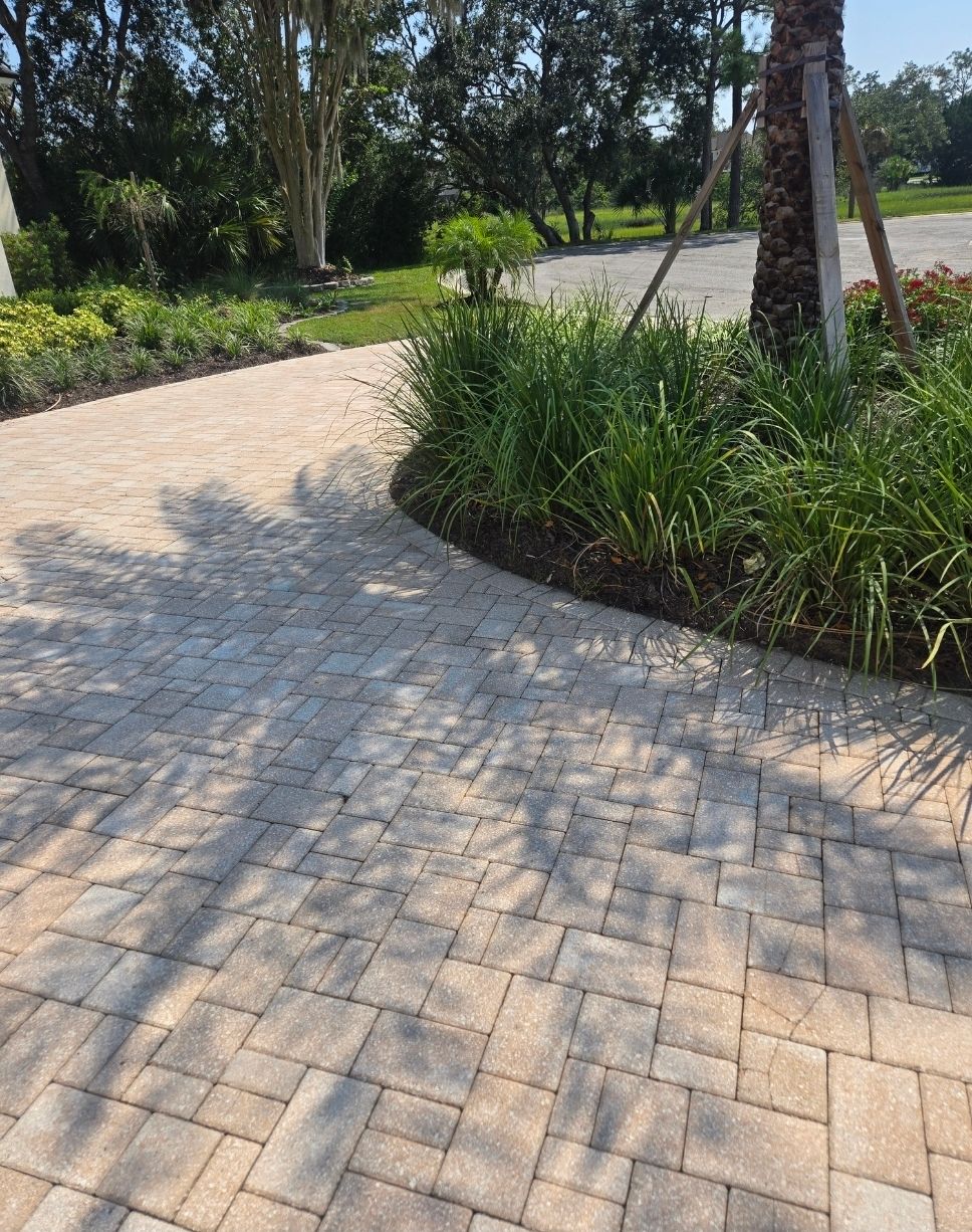 Paver Driveway using PolySand and Concrete Sealant  by DuraSeal