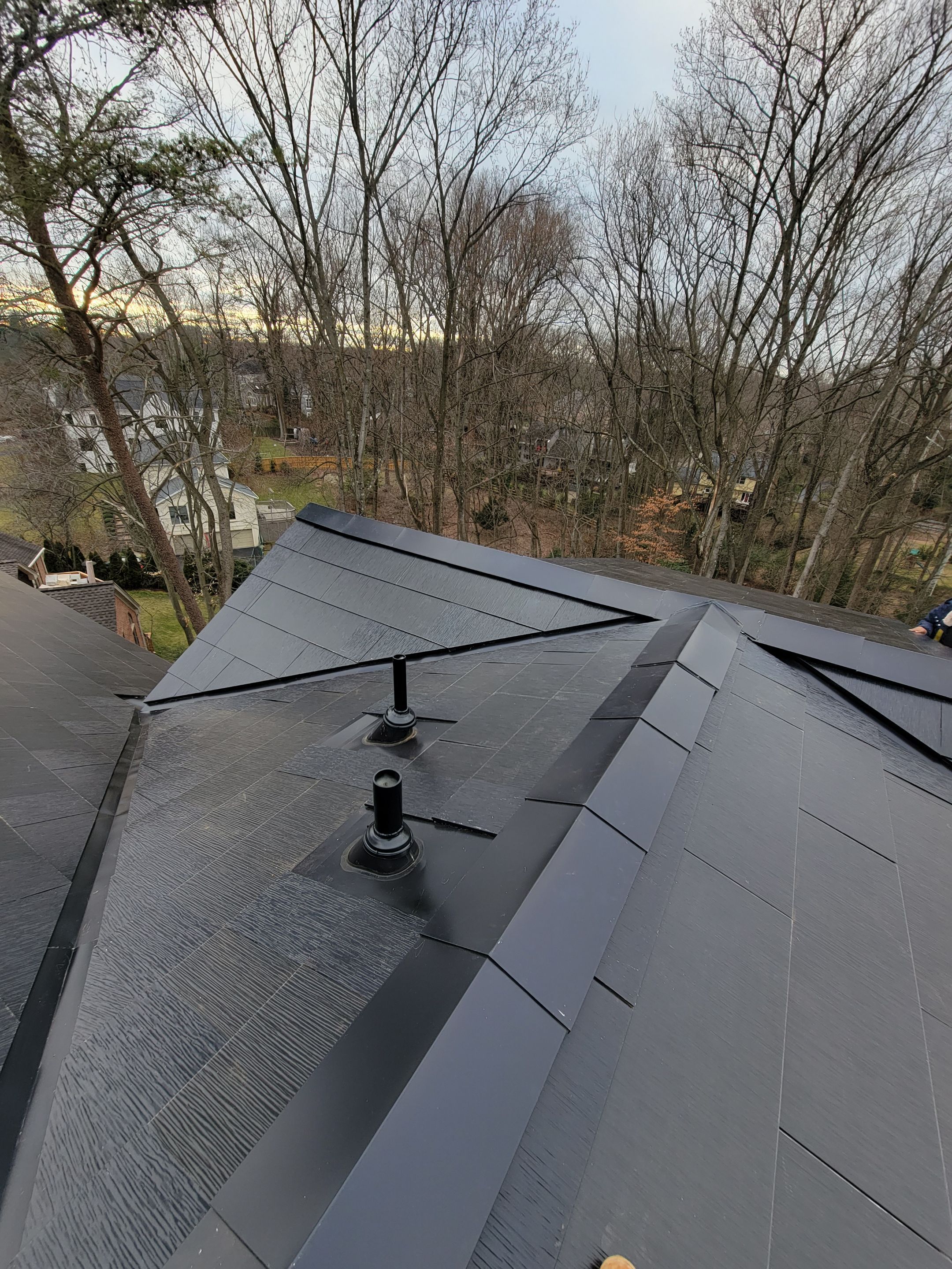 New Construction Tesla Solar Roof by American Home Contractors
