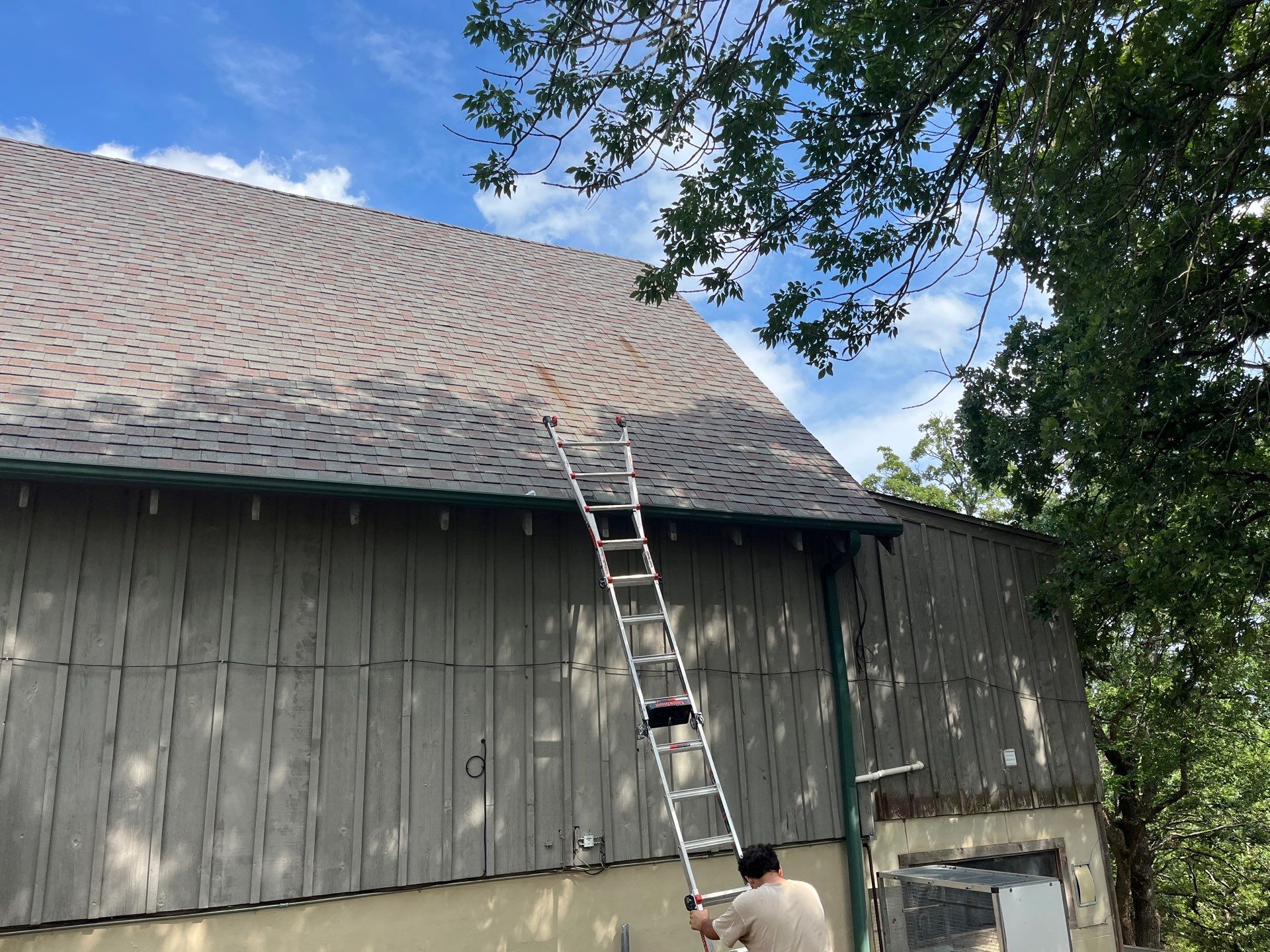 Architectural Shingle Roof Replacement and Skylight Installation in Sulphur by BANA Roofing and Solar Supply
