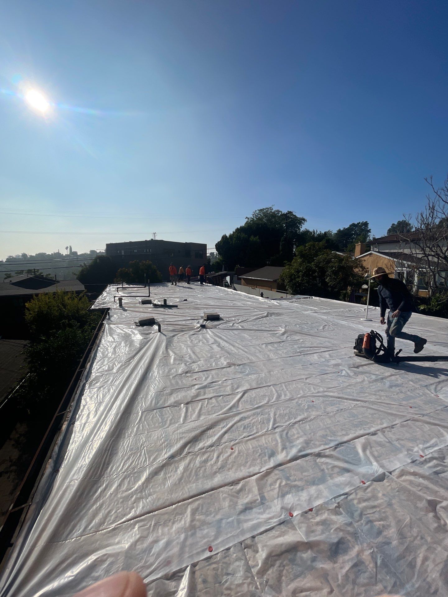 Residential reroofing project in Eagle Rock by Hull Brothers Roofing