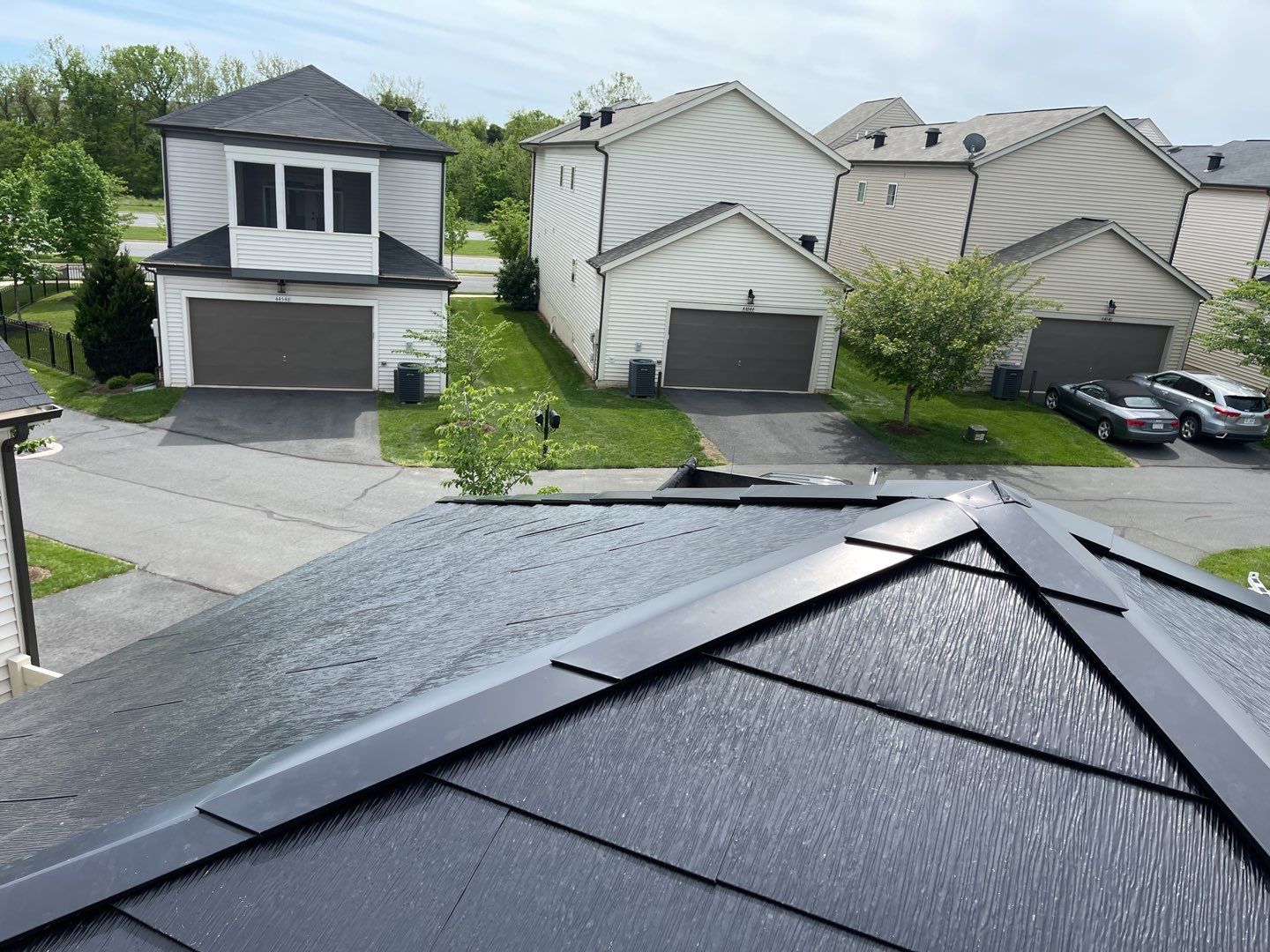 Tesla Solar Roof using Tesla Solar Roof V3 tiles by American Home Contractors