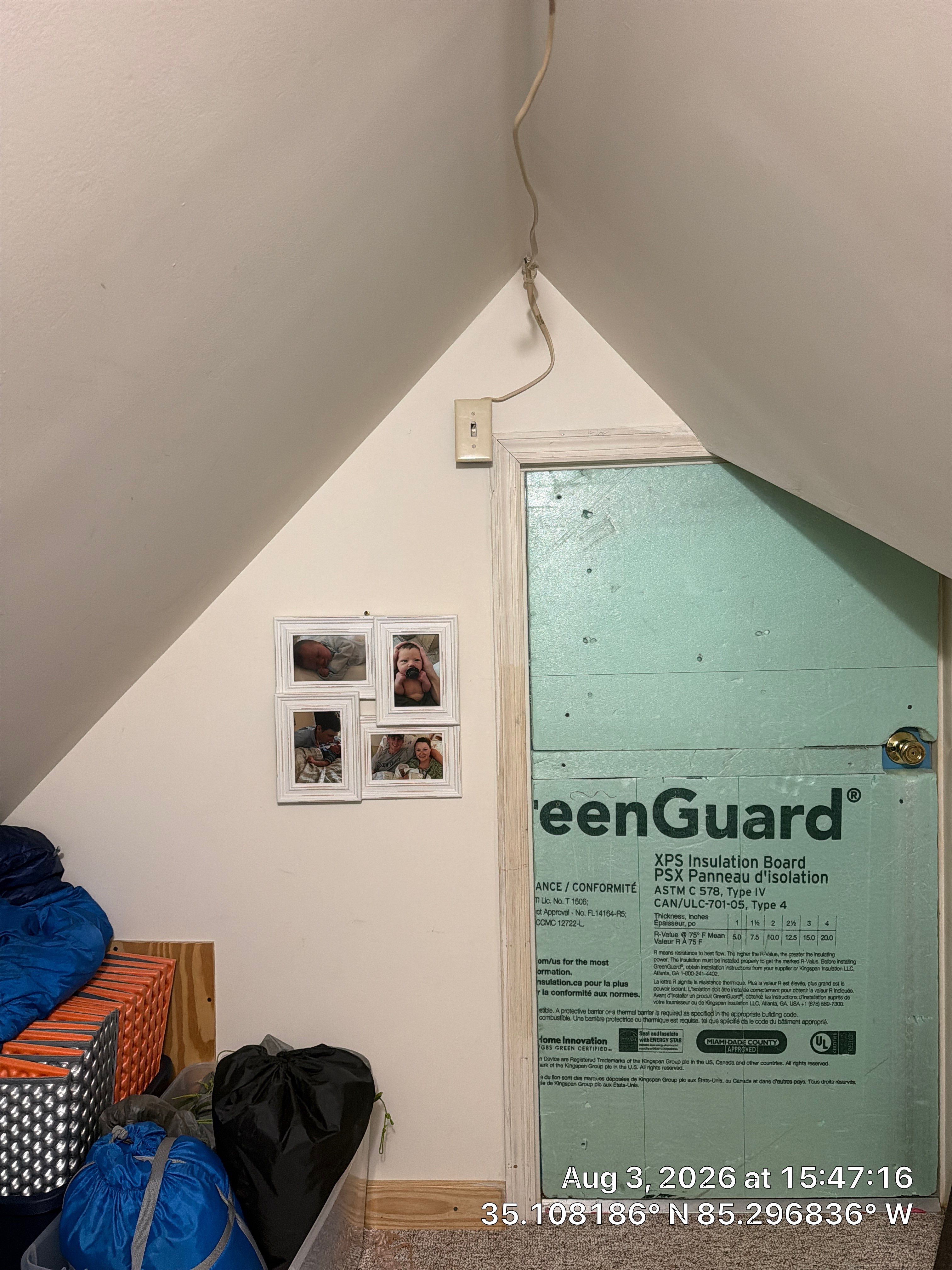 Attic Knee Wall Insulation and Access Door Sealing in Chattanooga by CompanyCam Sales Demo