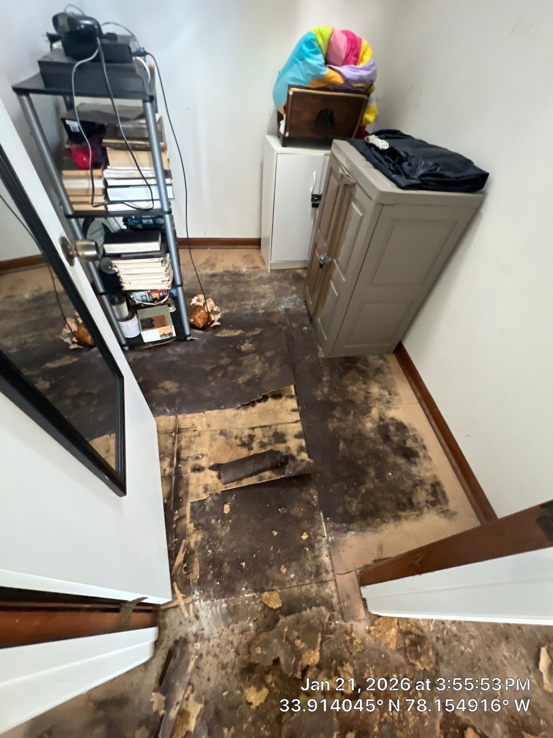Caving Floors - LVP Structural Floor Repair in Oak Island, NC by Licensed General Contractor by RGR Construction and Roofing, LLC