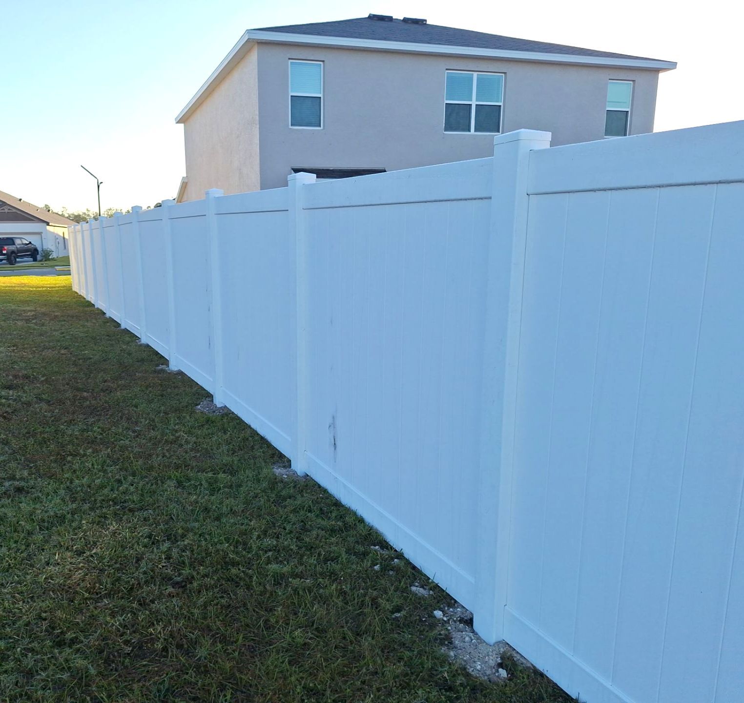 Vinyl Fence Installation using 6Ft White Vinyl Privacy Fence with a 4Ft White Clearwater Picket Fence by Asap fence and gates, LLC