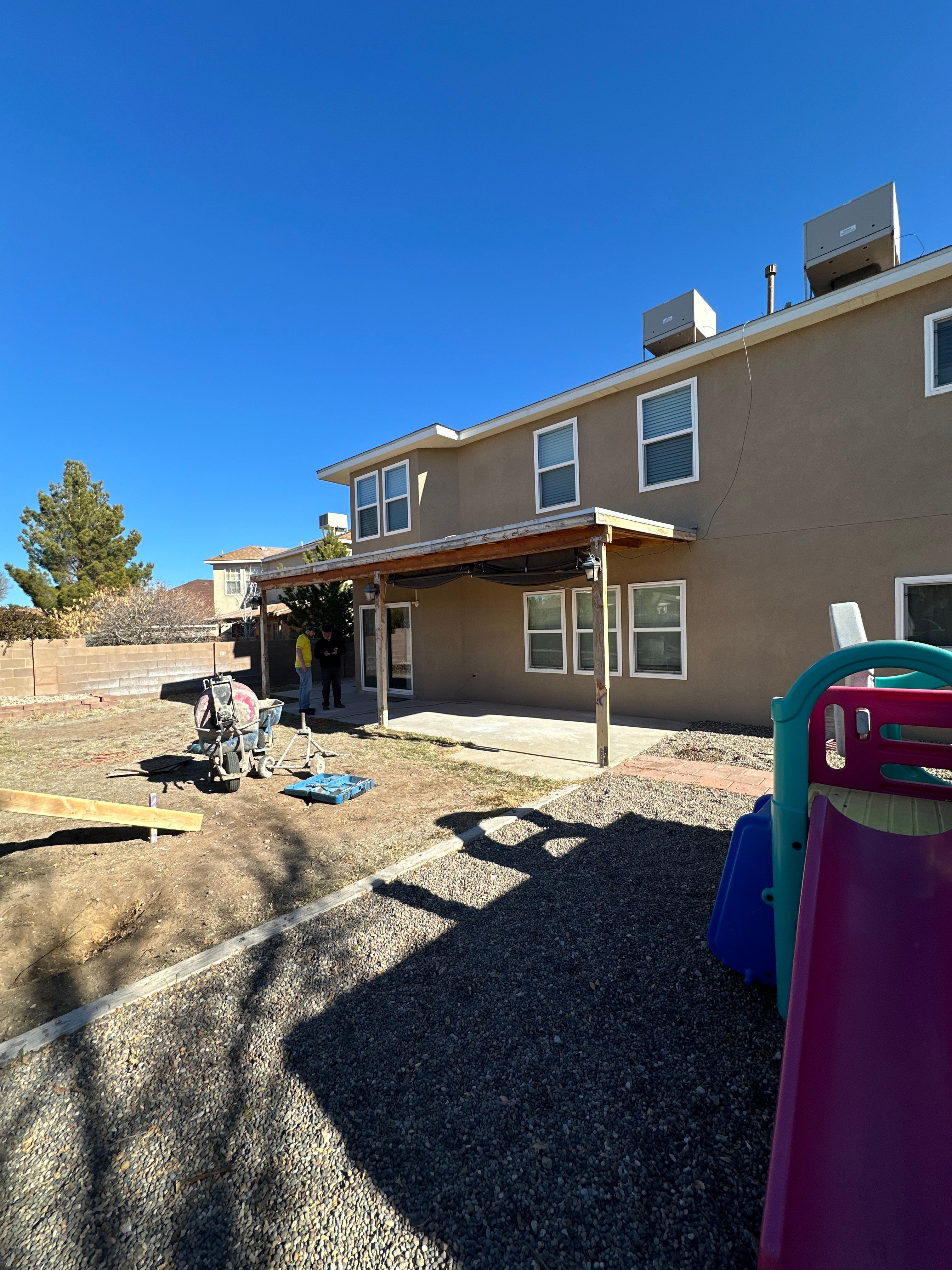 Patio Cover using Carved Douglas Fur by Rio Grande Building & Storage