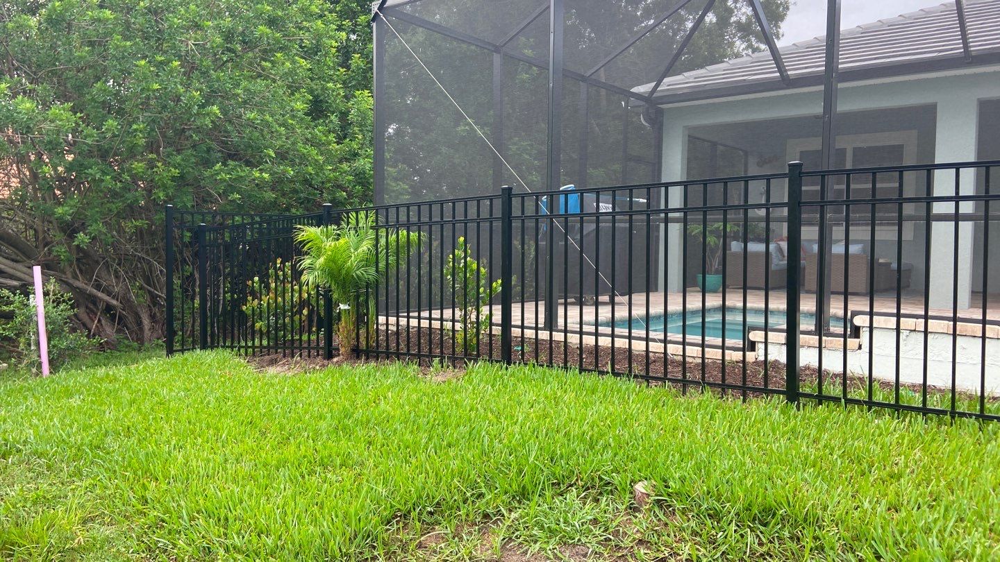 Sarasota, FL Aluminum Fence Installation using Black 3 Rail Aluminum Fence by Asap fence and gates, LLC