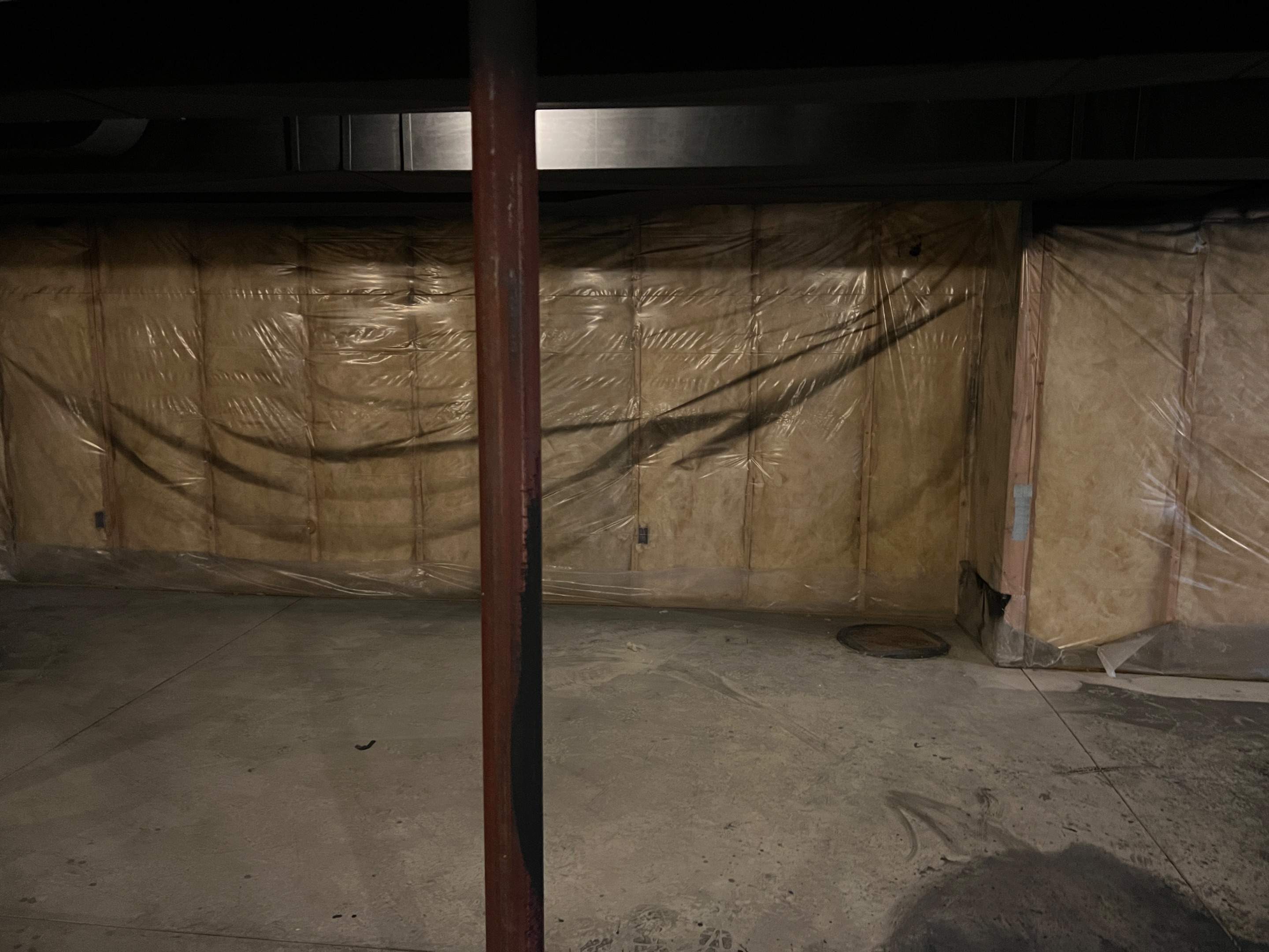 Basement Remodel w/ LVP Flooring & Exposed Ceiling by Chagnon Building & Remodeling LLC
