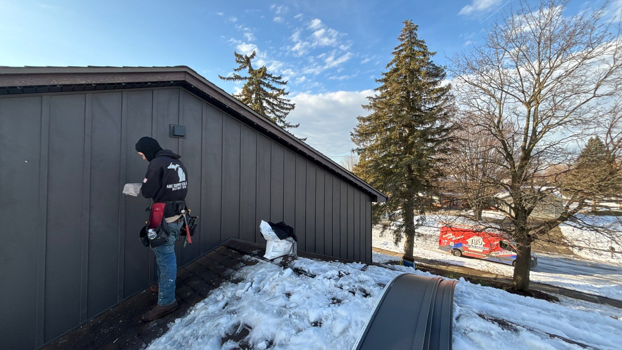 Siding Replacement using Ascend S12" Board & Batten by 180 Contractors