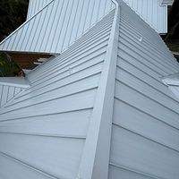 .032 Aluminum 1.5" Mechanical Seam Regal White  by Total Roofing System The Metal Roof Experts