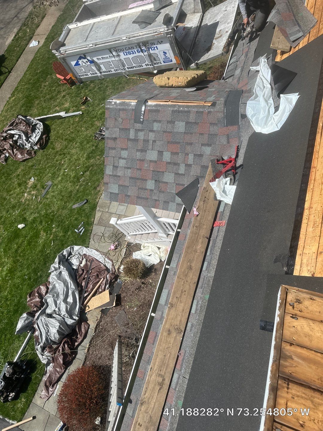 Residential Roofing Installation using Tamko Slatestone gray by A Plus Exterior