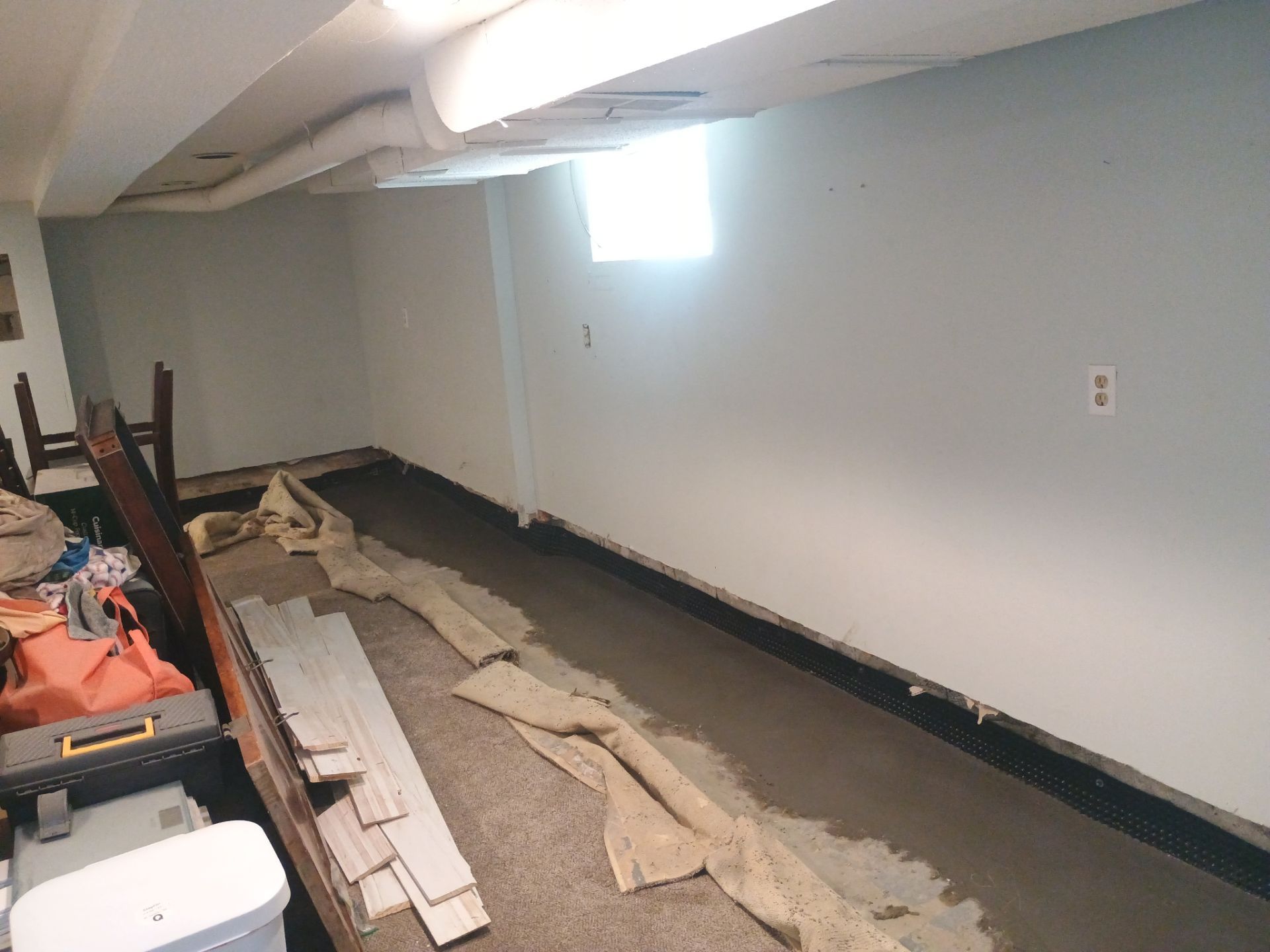 Interior Drain Tile Installation in South Minneapolis by Waterproofing Northeast